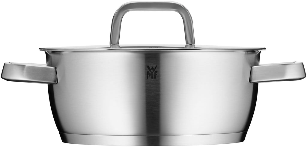 Detalj av Iconic grytesett 5-delt rustfritt stål induksjon WMF håndtak