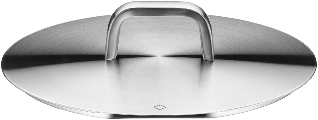 Iconic lokk rustfritt stål 24 cm Cromargan WMF detalj av grep