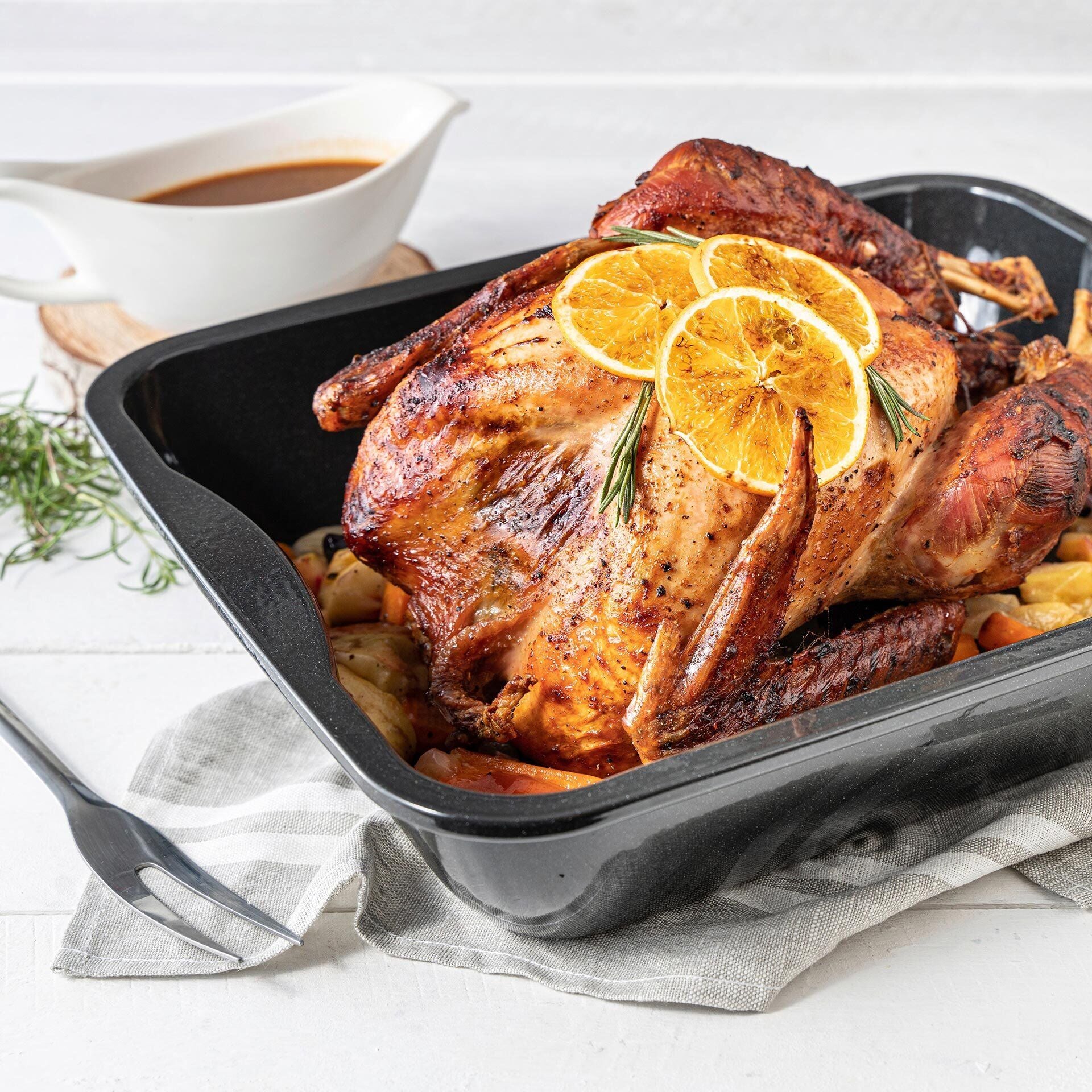 Bakside av Ildfast form XXL emaljert 40x34 cm 7,1 L - Zenker