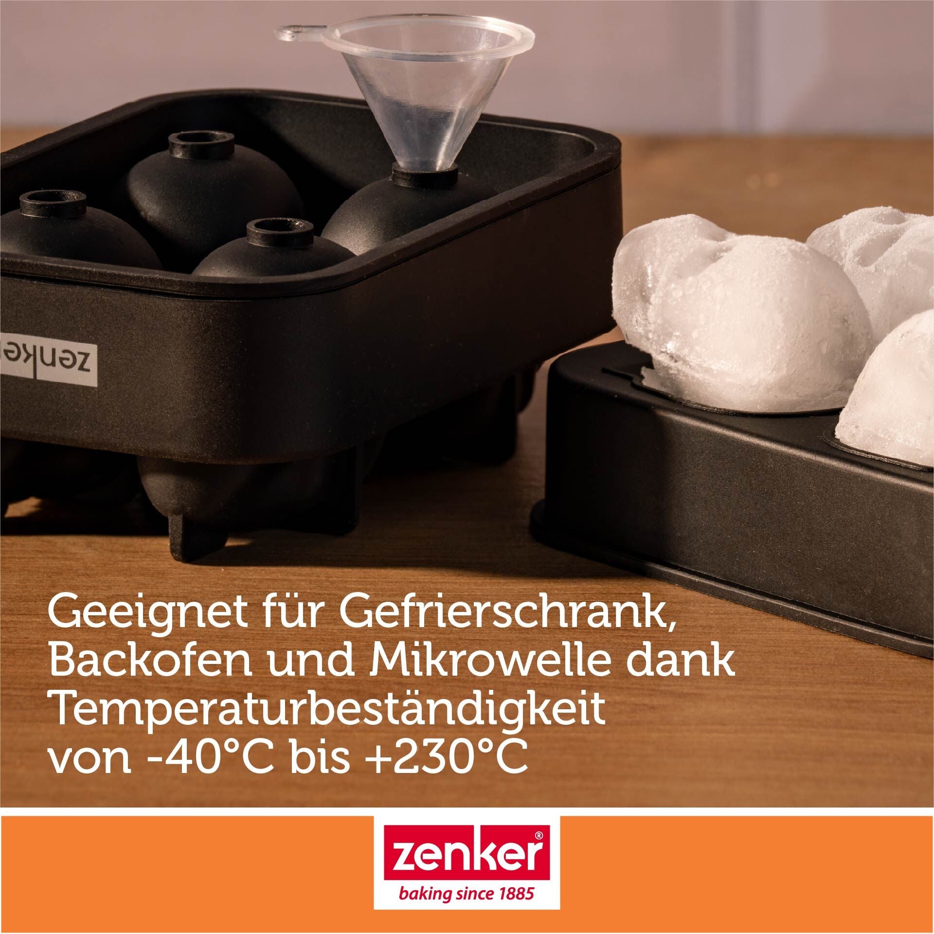 Iskubittform hodeskalle silikon 4-delt halloween - Zenker i bruk