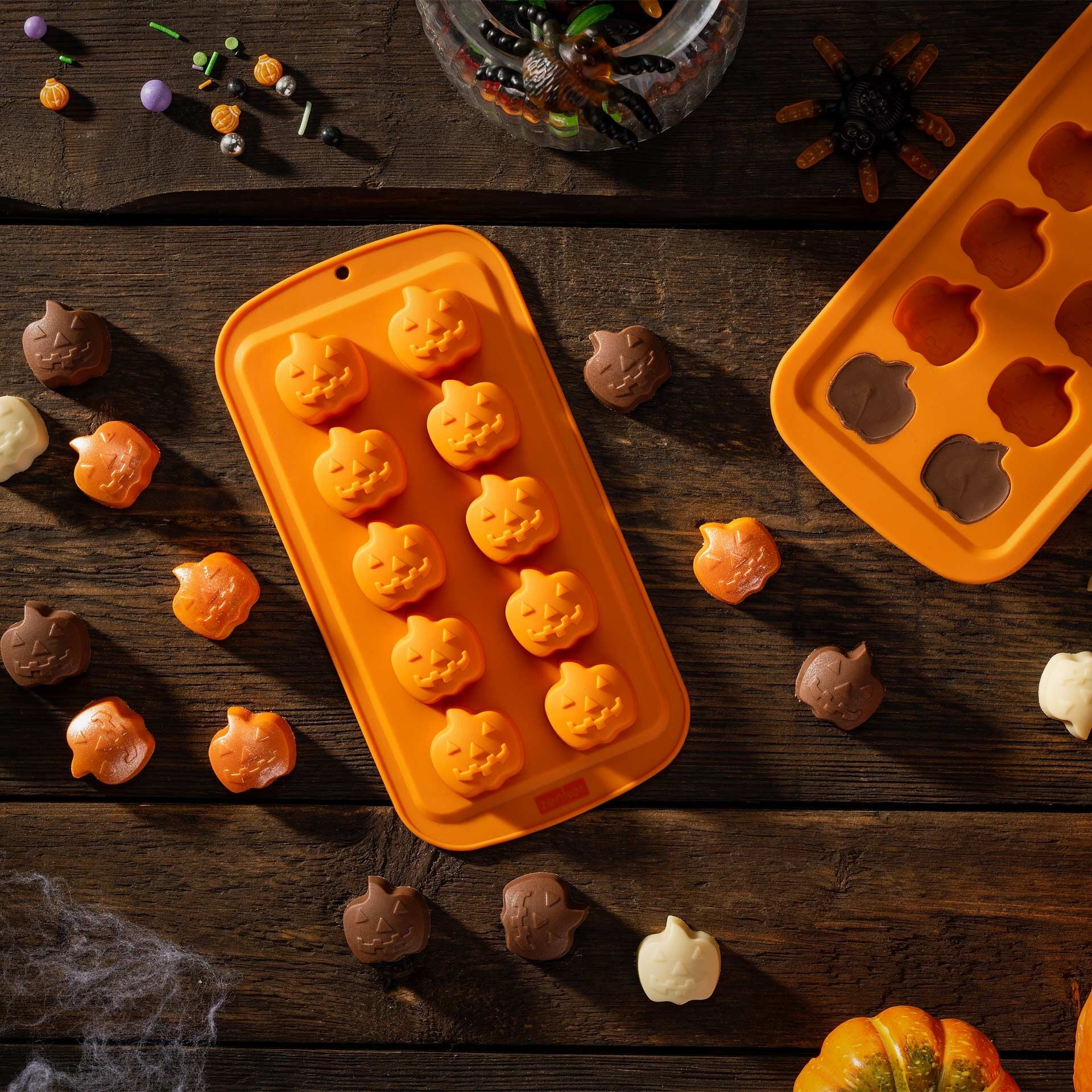 Iskubittform mini-gresskar silikon 10 former halloween - Zenker bakside