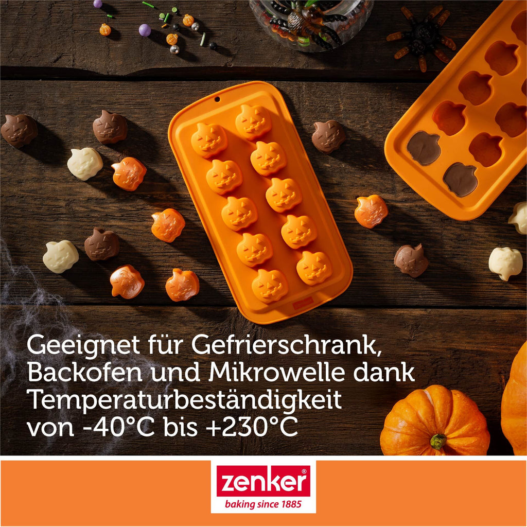 Iskubittform mini-gresskar silikon 10 former halloween - Zenker pakket i eske