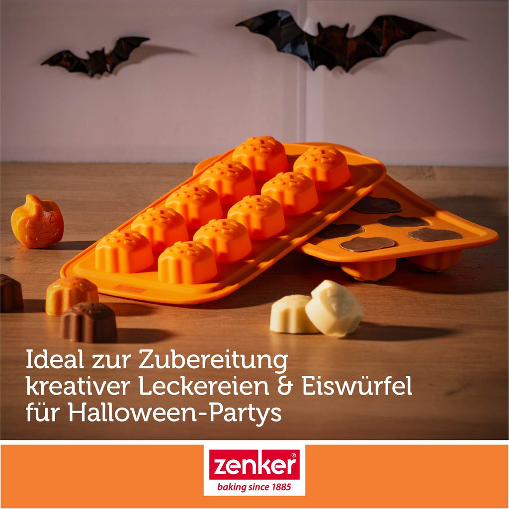 Iskubittform mini-gresskar silikon 10 former halloween - Zenker i mikrobølgeovn