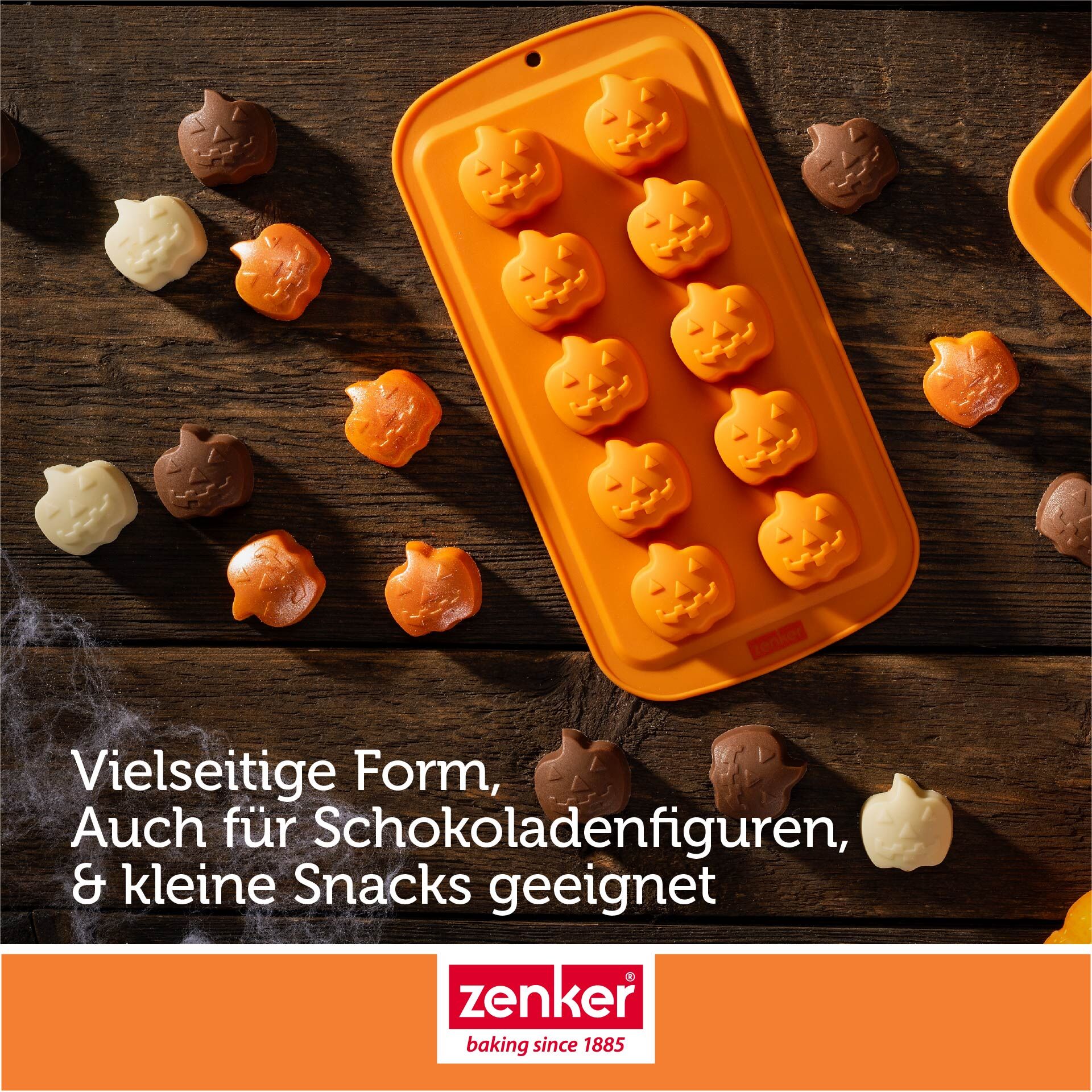 Iskubittform mini-gresskar silikon 10 former halloween - Zenker utsikt ovenfra