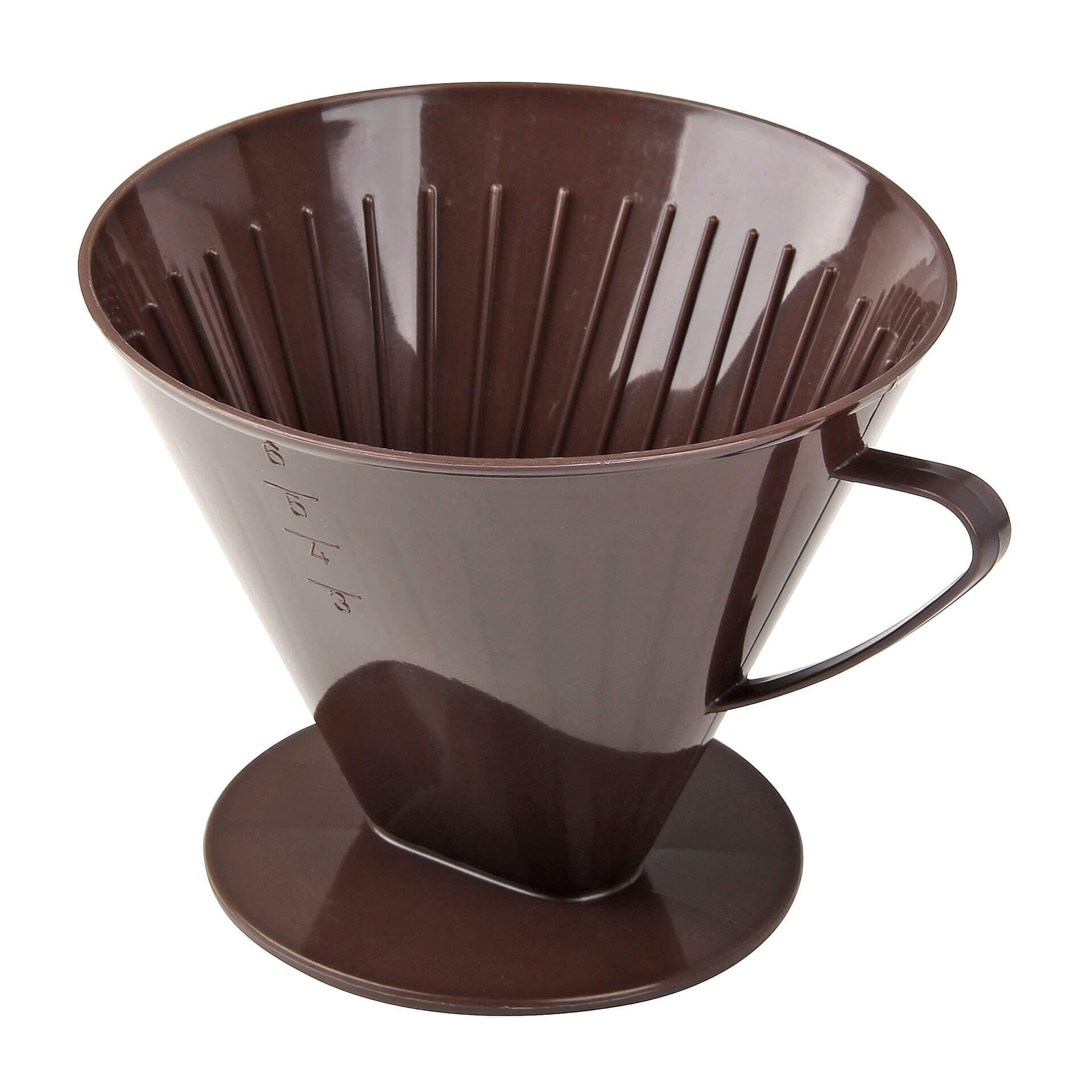Kaffefilterholder nr. 6 plast gjenbrukbar forfra