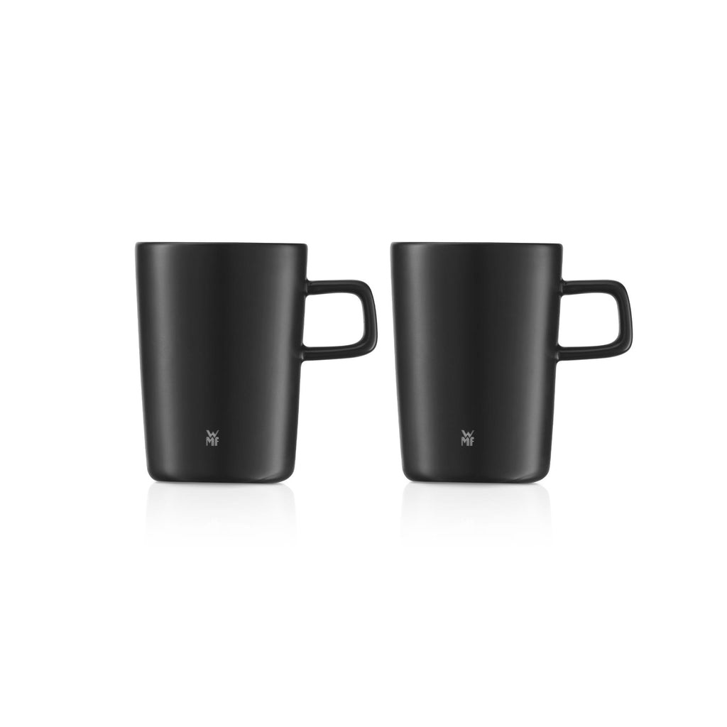 Kaffekopp sett 2 stk stentøy svart matt 0,25 L Kineo forfra