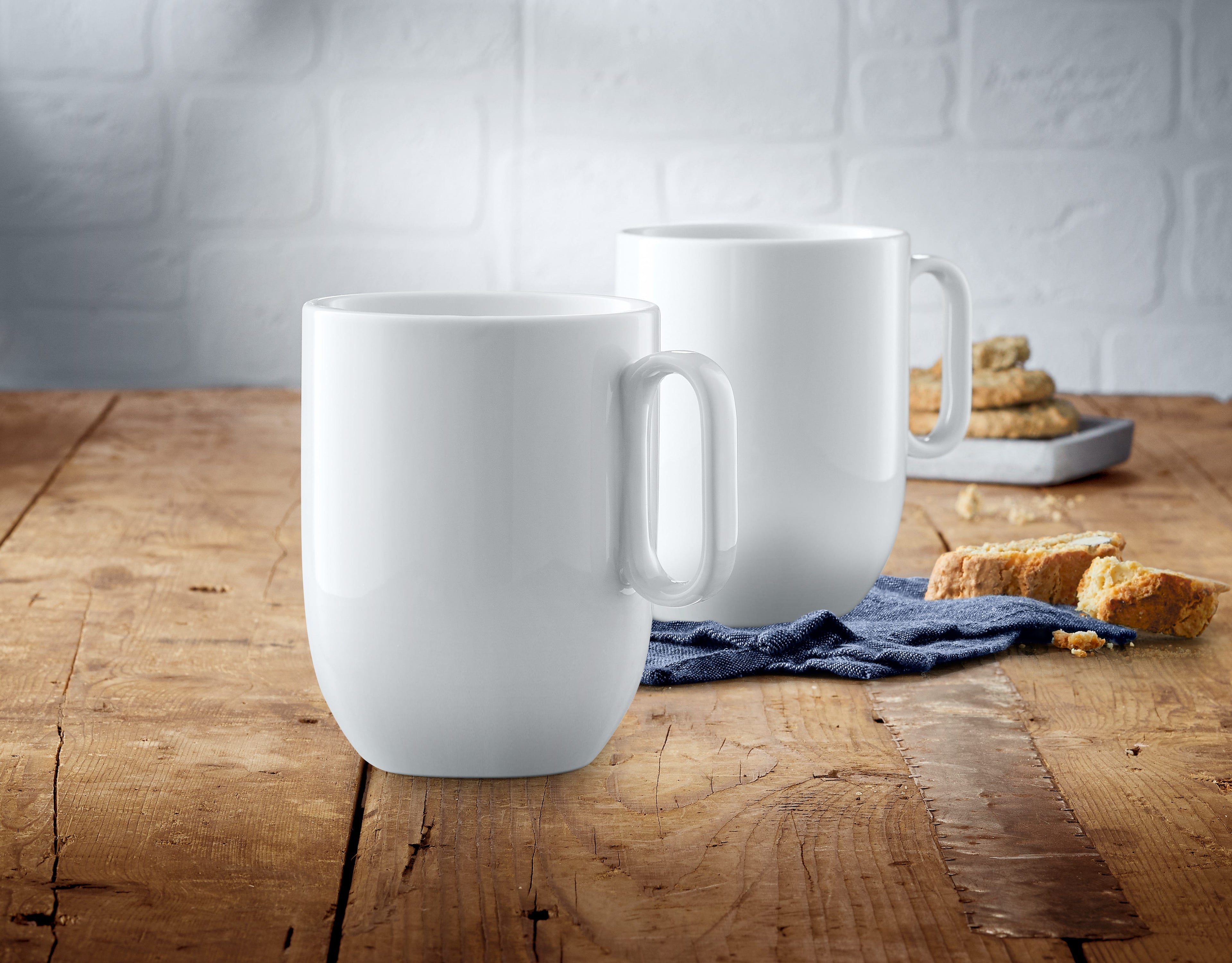 Detalj av kaffekopp porselen hvit 380 ml 2-delt sett - WMF