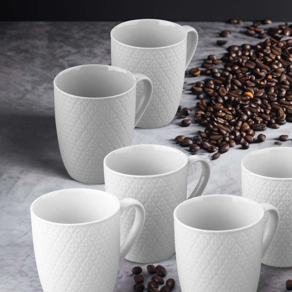 Kaffekopper hvit 340 ml 6-delt sett - Stanley Rogers bakside