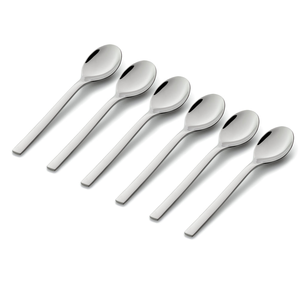 Kaffeskje sett 6-delt polert rustfritt stål 13 cm WMF Nuova bakside