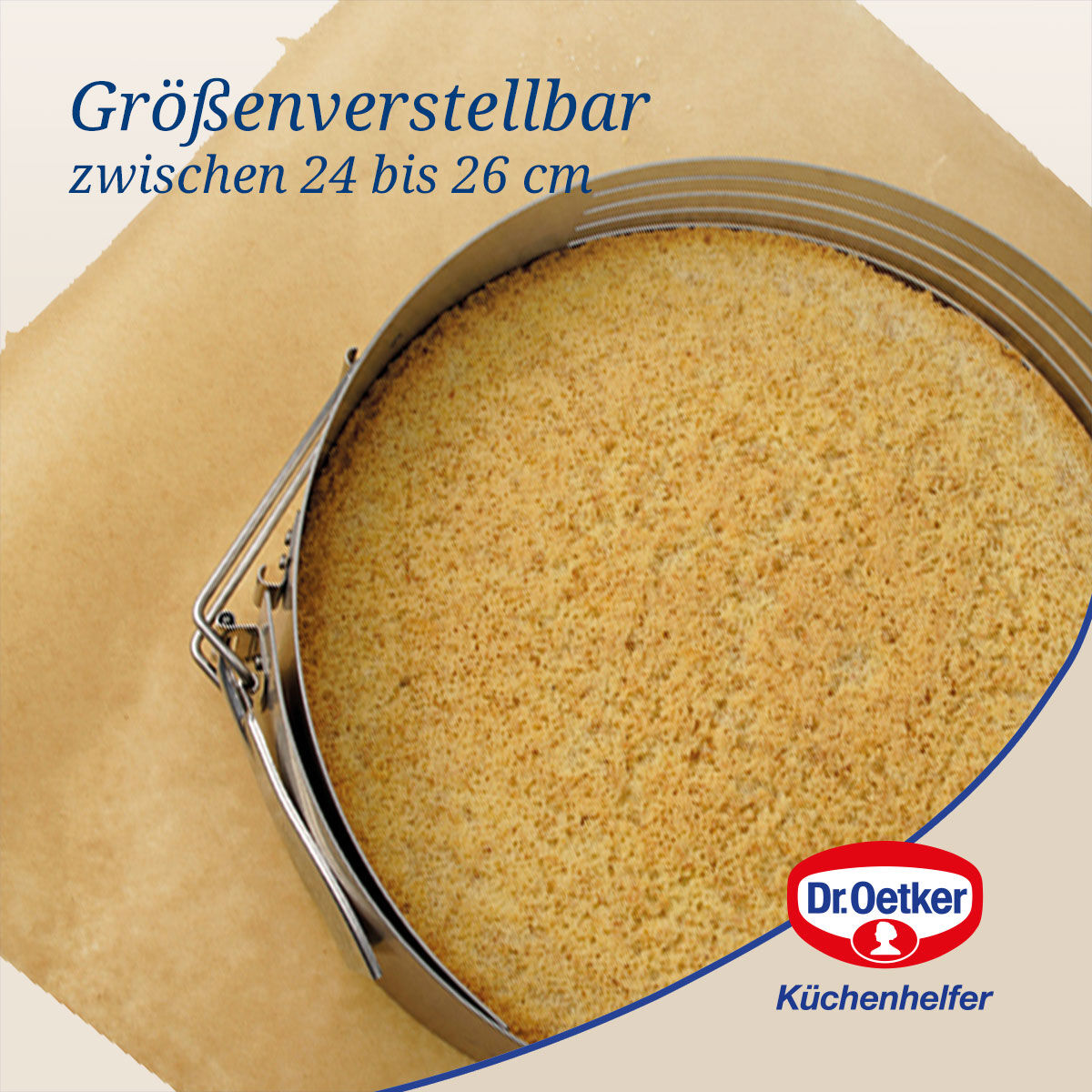 Montert kakebunnskjærer med kakekniv rustfritt stål Dr. Oetker
