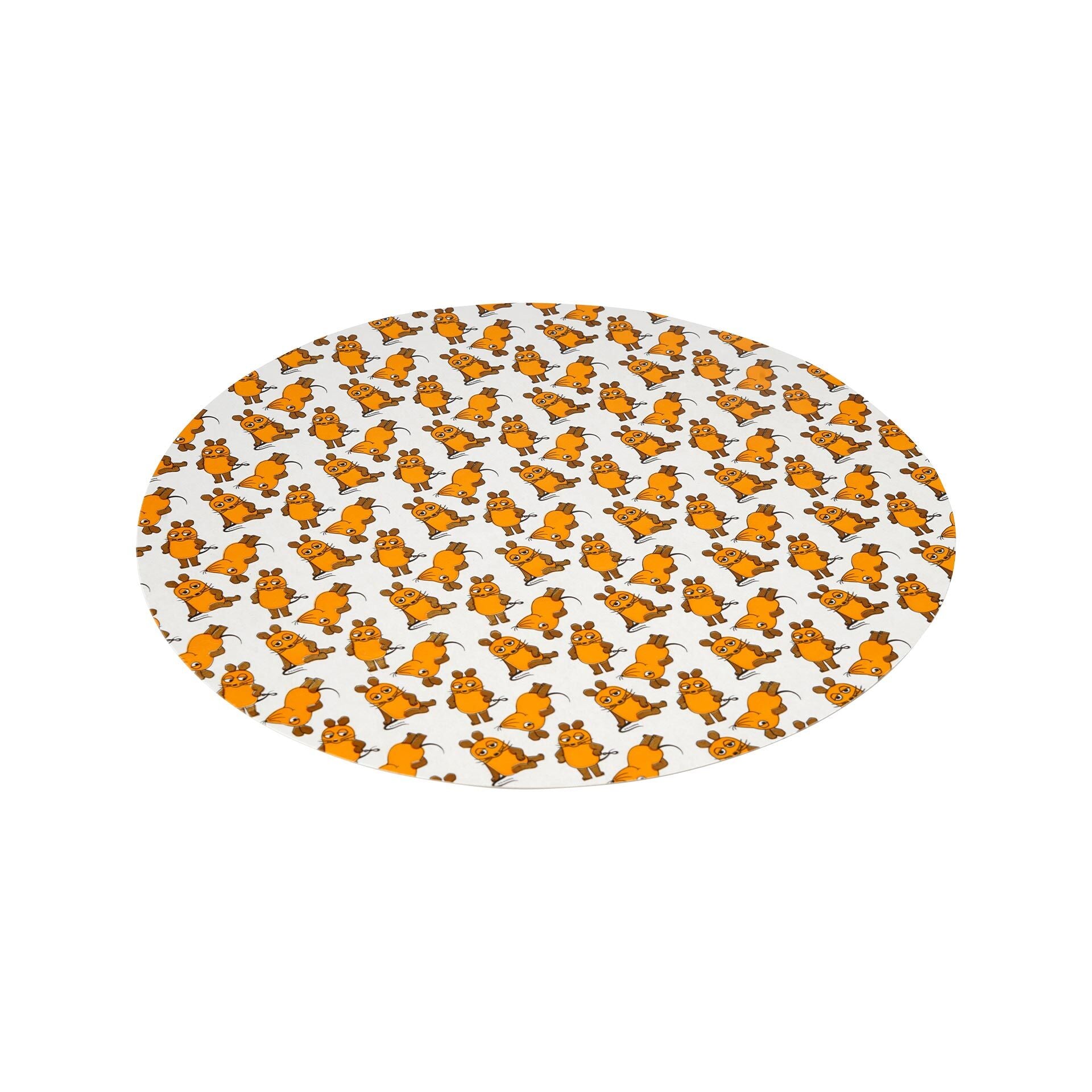 Kakefat papp med "Die Maus"-motiv Ø28 cm forfra
