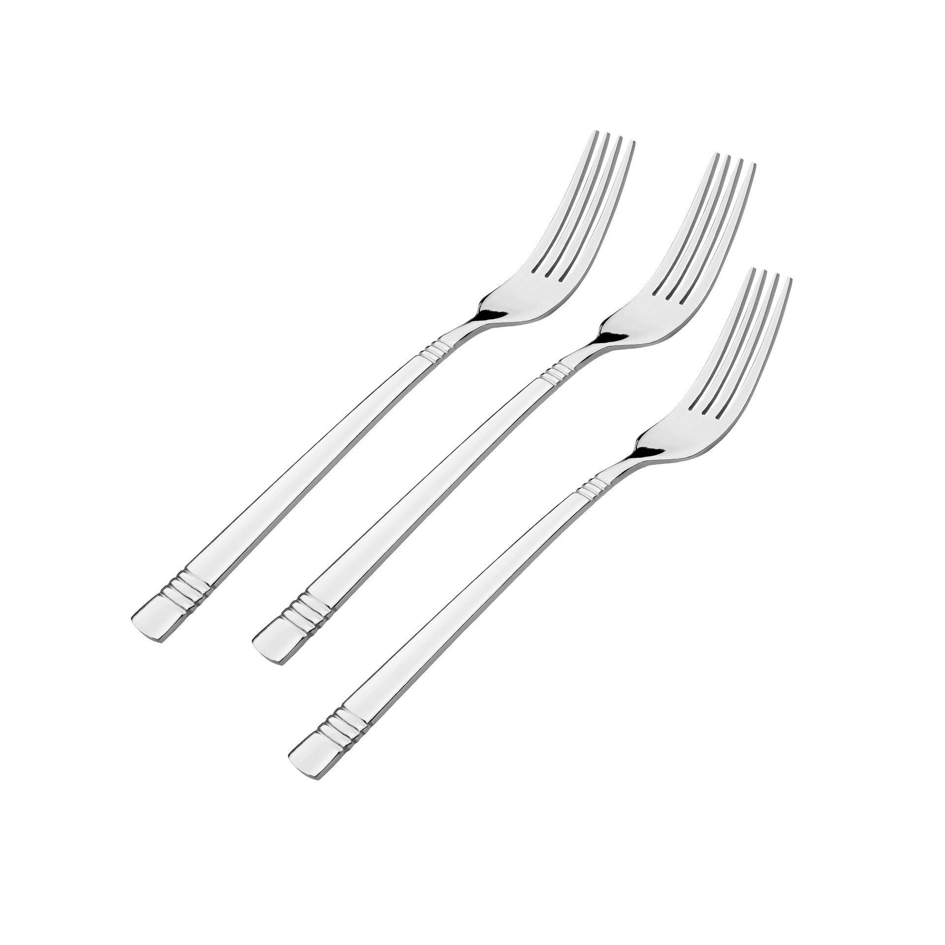 Kakegaffel Victoria rustfritt stål 13,5 cm 3 stk forfra