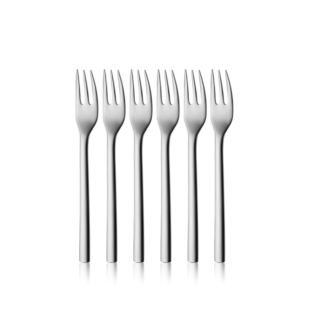 Kakegafler 6-delt sett 16 cm rustfritt stål Nuova WMF forfra