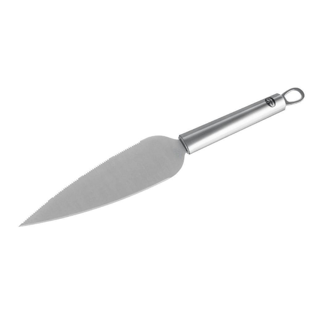 Kakekniv 31 cm rustfritt stål med tagger Dr. Oetker forfra