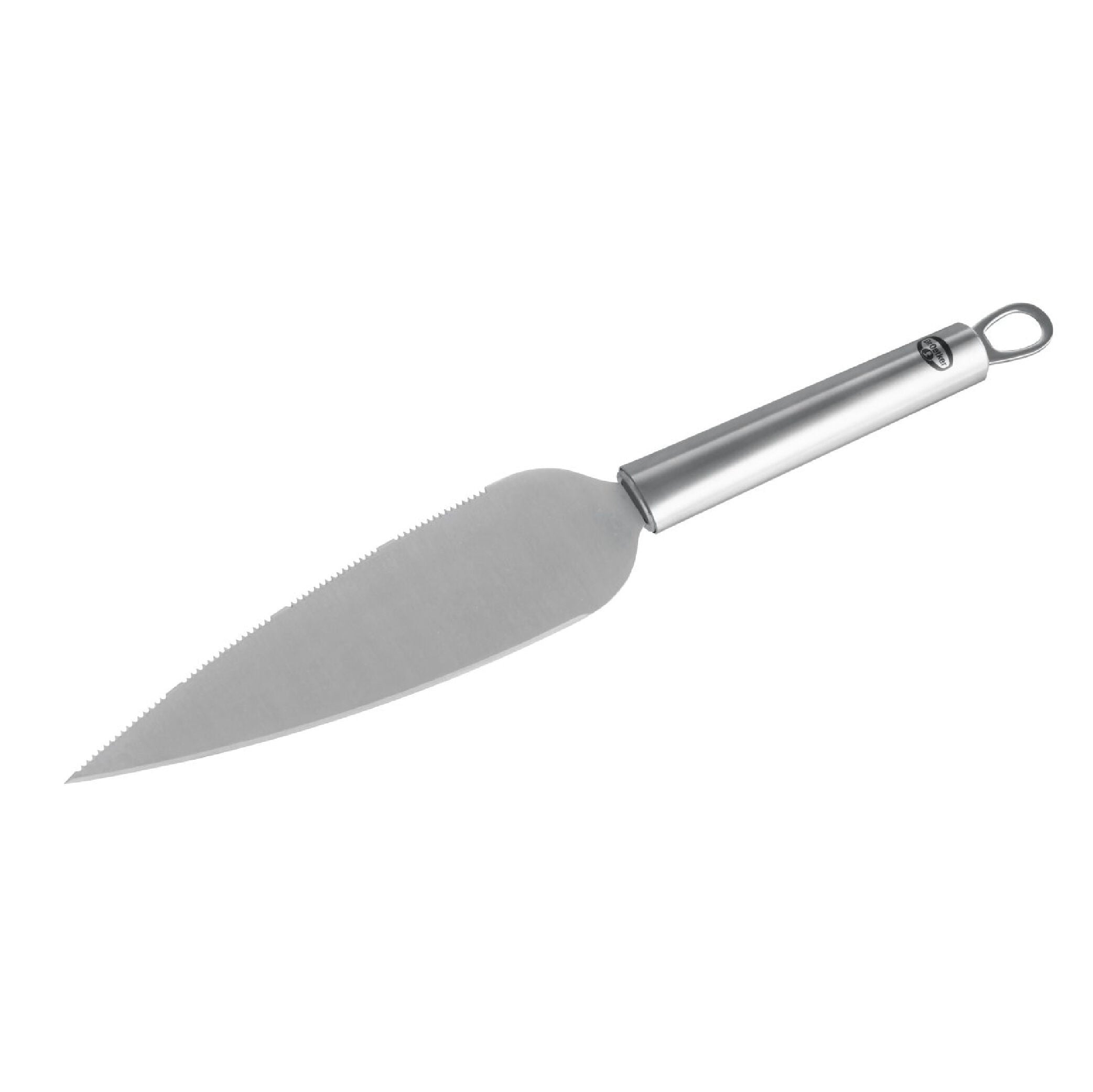 Kakekniv 31 cm rustfritt stål med tagger Dr. Oetker forfra