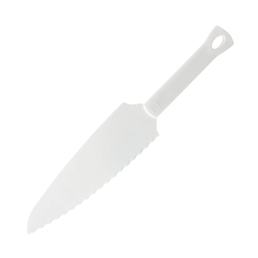 Kakekniv plast 30 cm med dobbel eggkant hvit - Dr. Oetker forfra