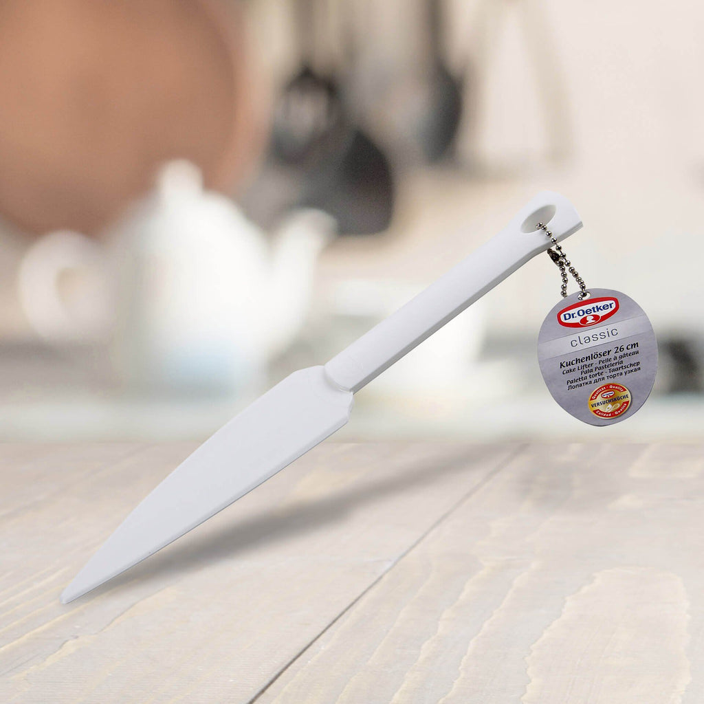 Kakeløser plast 26 cm hvit Classic - Dr. Oetker detalj