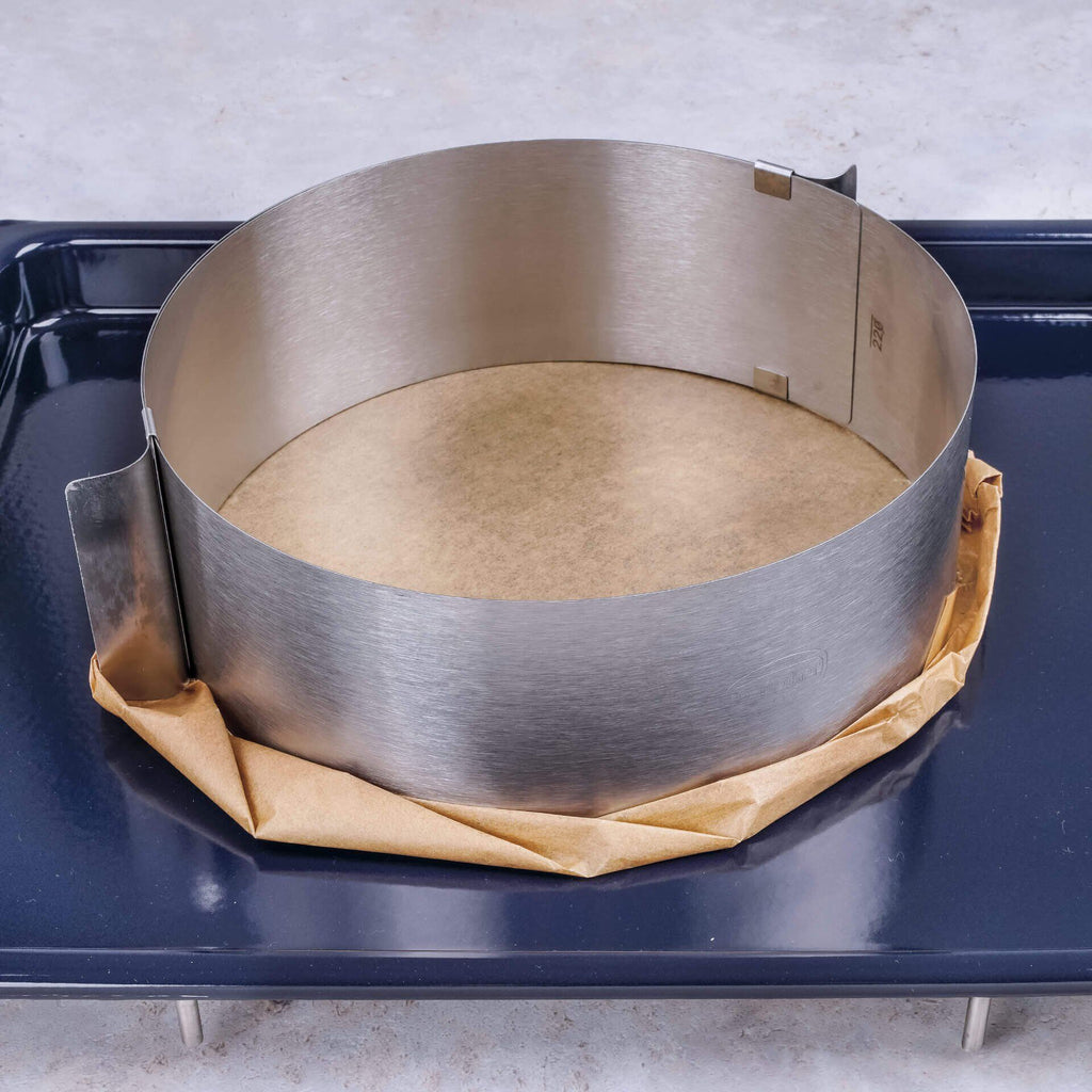 Kakering justerbar Ø16-30 cm rustfritt stål - Dr. Oetker bakside