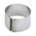 Kakering justerbar 16,5-32 cm rustfritt stål 9 cm høy sett forfra