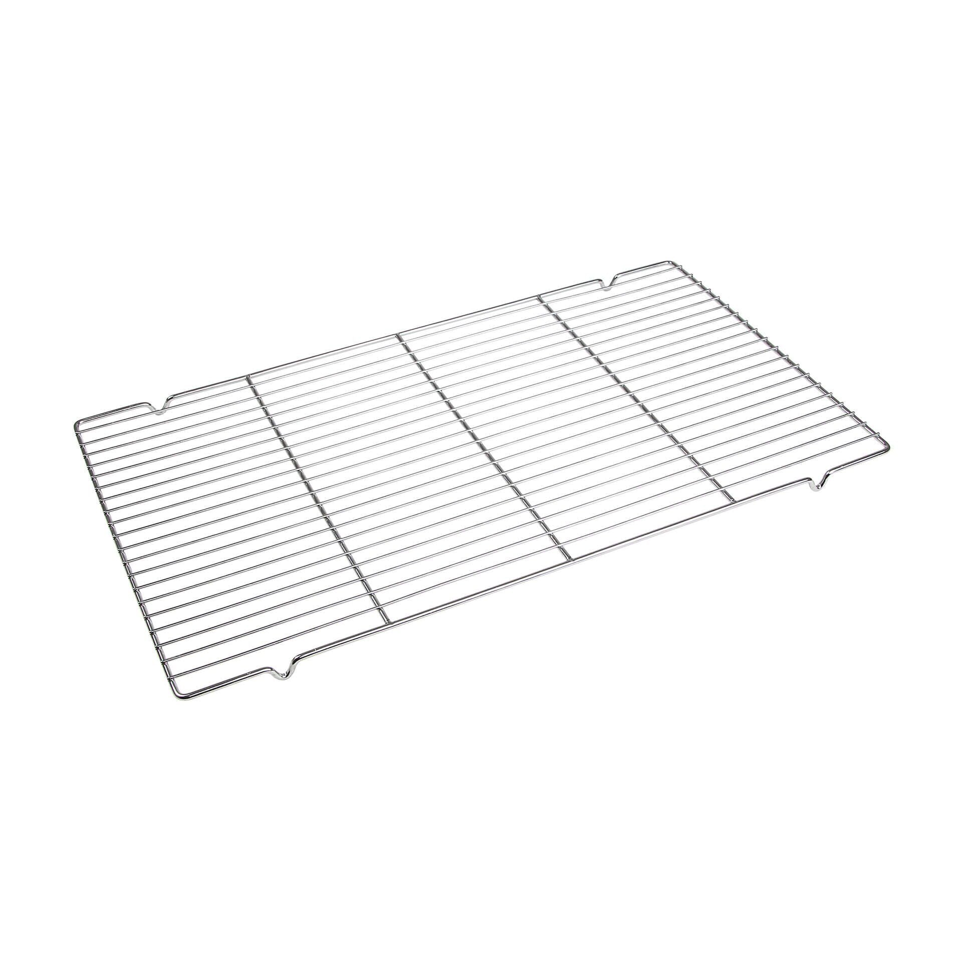 Kakerist rektangulært 45x30 cm forkrommet metall Dr. Oetker forfra