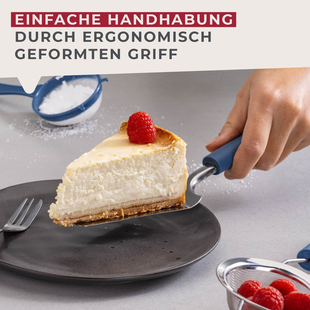 Kakespade rustfritt stål blå 28 cm - Fackelmann brukt til kakeservering