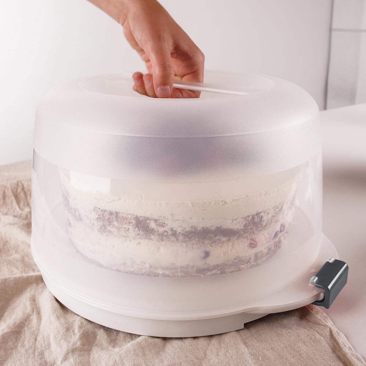 Kaketransportboks Bake & Go Ø38,5 cm med kjølefelt med kjøleelement