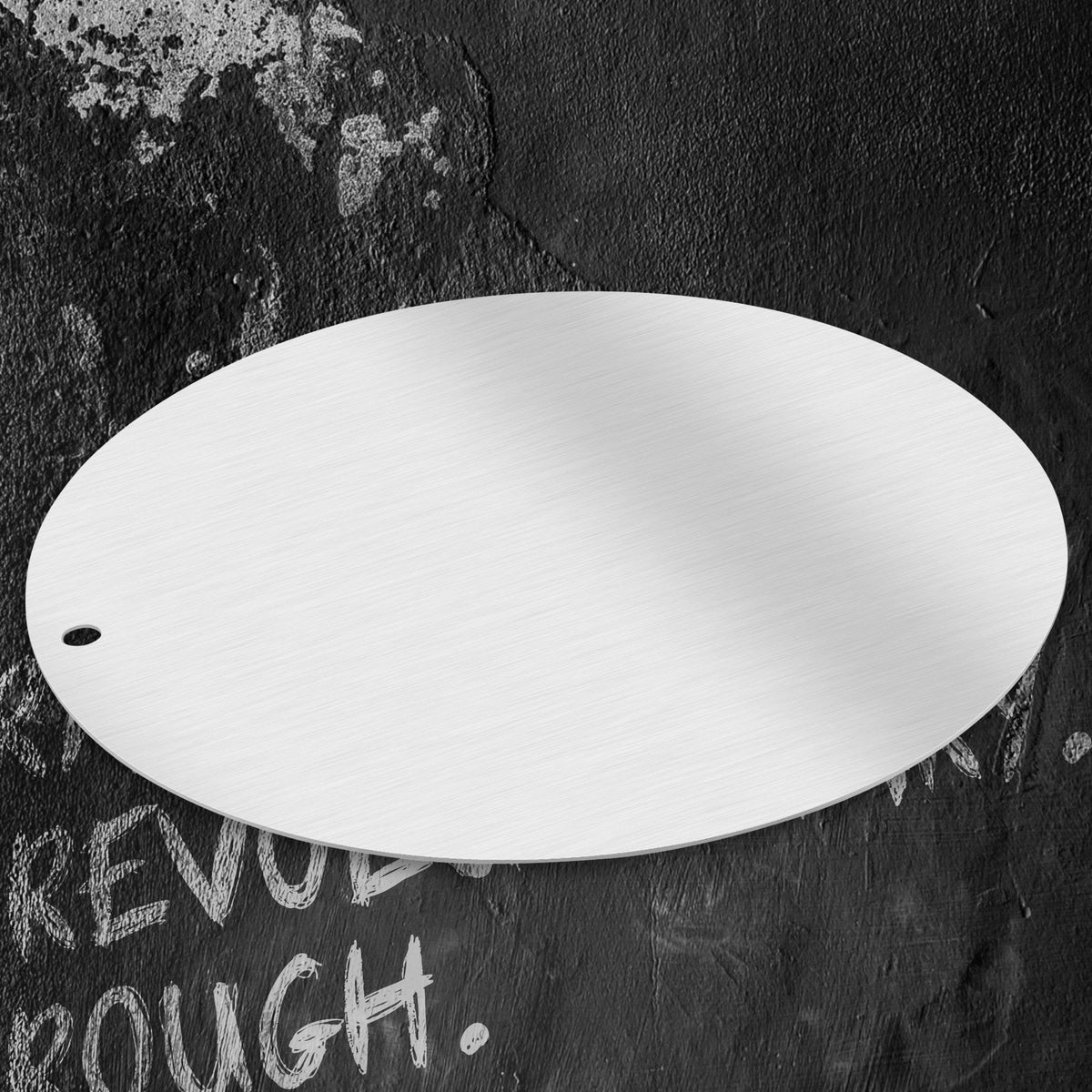 Kakeunderlag aluminium Ø32 cm gjenbrukbart - FMprofessional sett ovenfra med blank overflate
