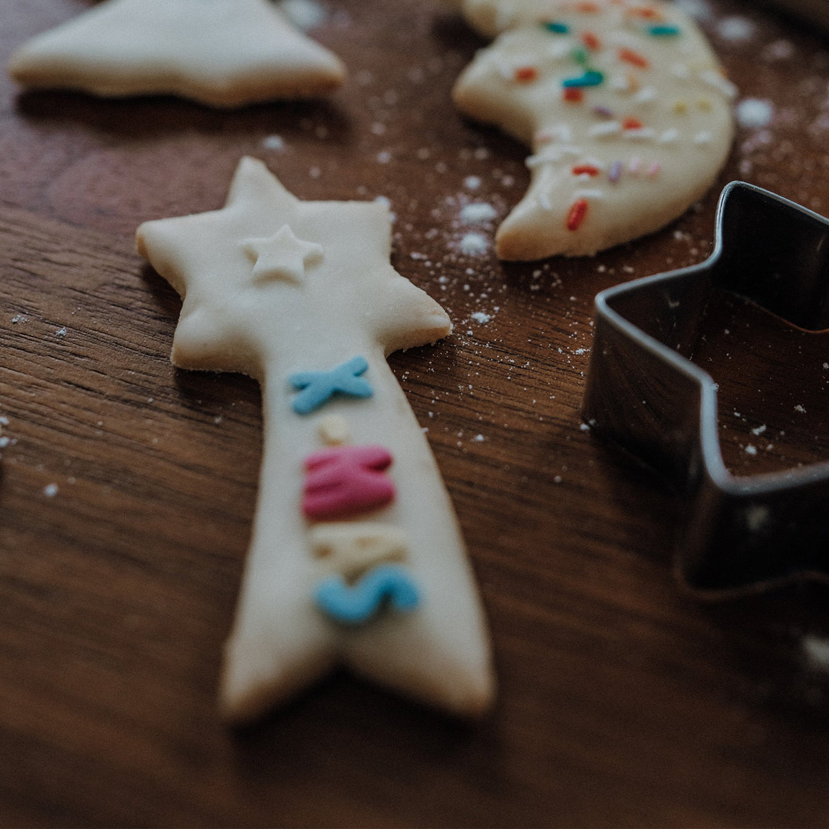 Detalj av Kakeutstikkere 10-delt metall med julemotiver - Zenker