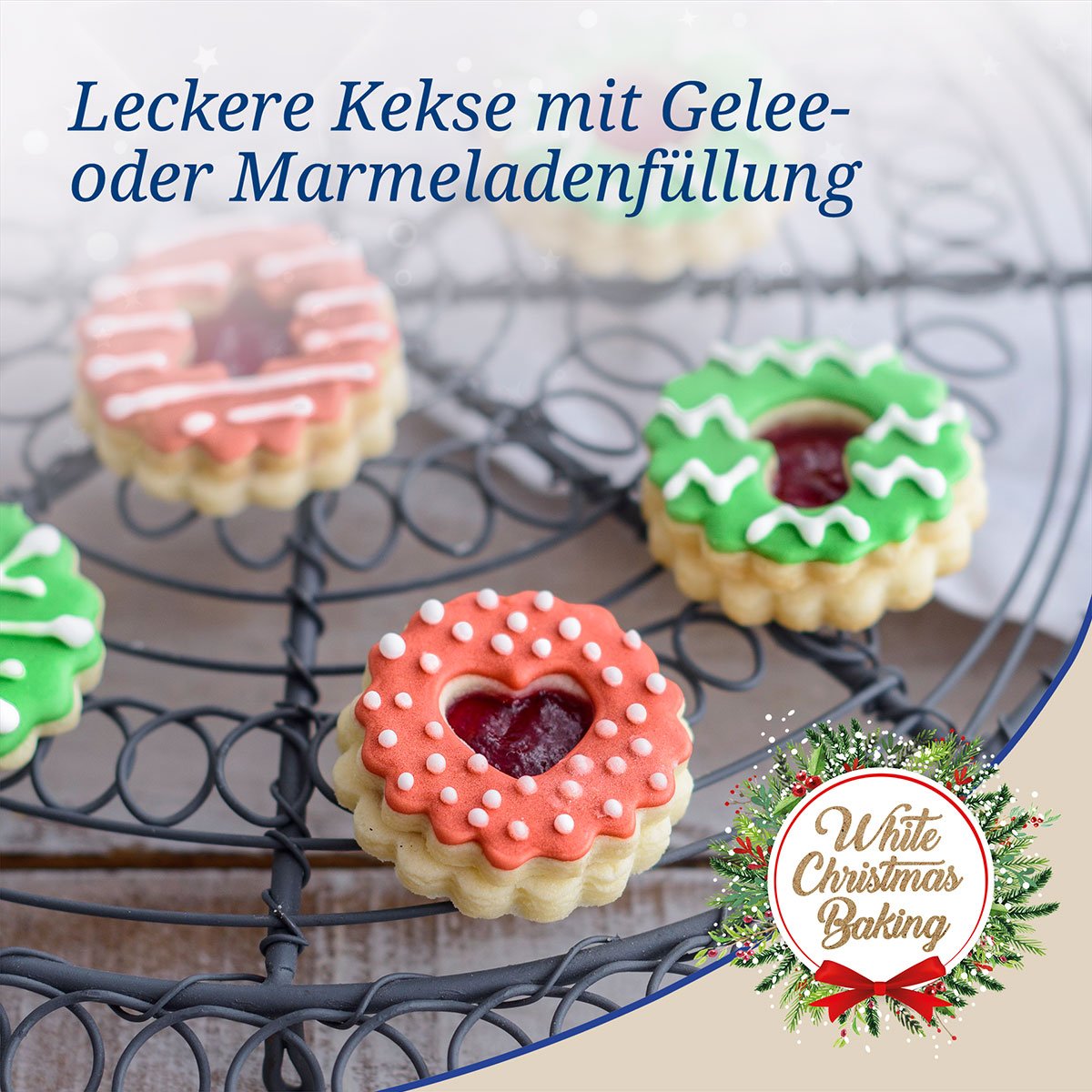 Kakeutstikkere Linzer rustfritt stål Ø3,5 cm 5-delt motiv stjerne
