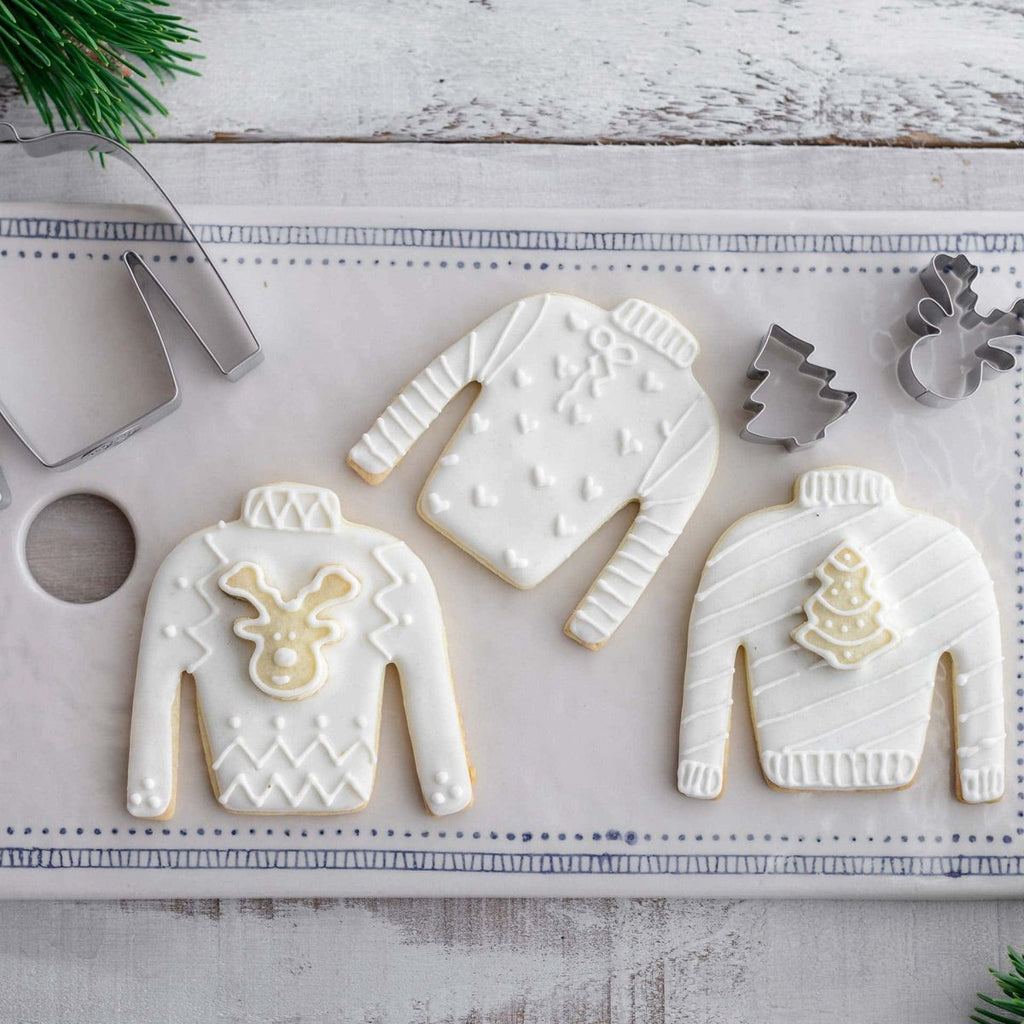 Kakeutstikkere Ugly Christmas Sweater rustfritt stål bakside
