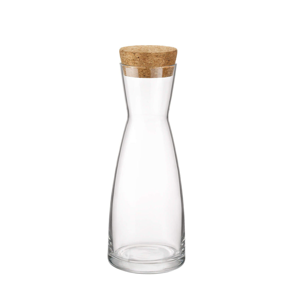 Karaffel med korklokk Ypsilon 500 ml krystallglass Bormioli Rocco forfra