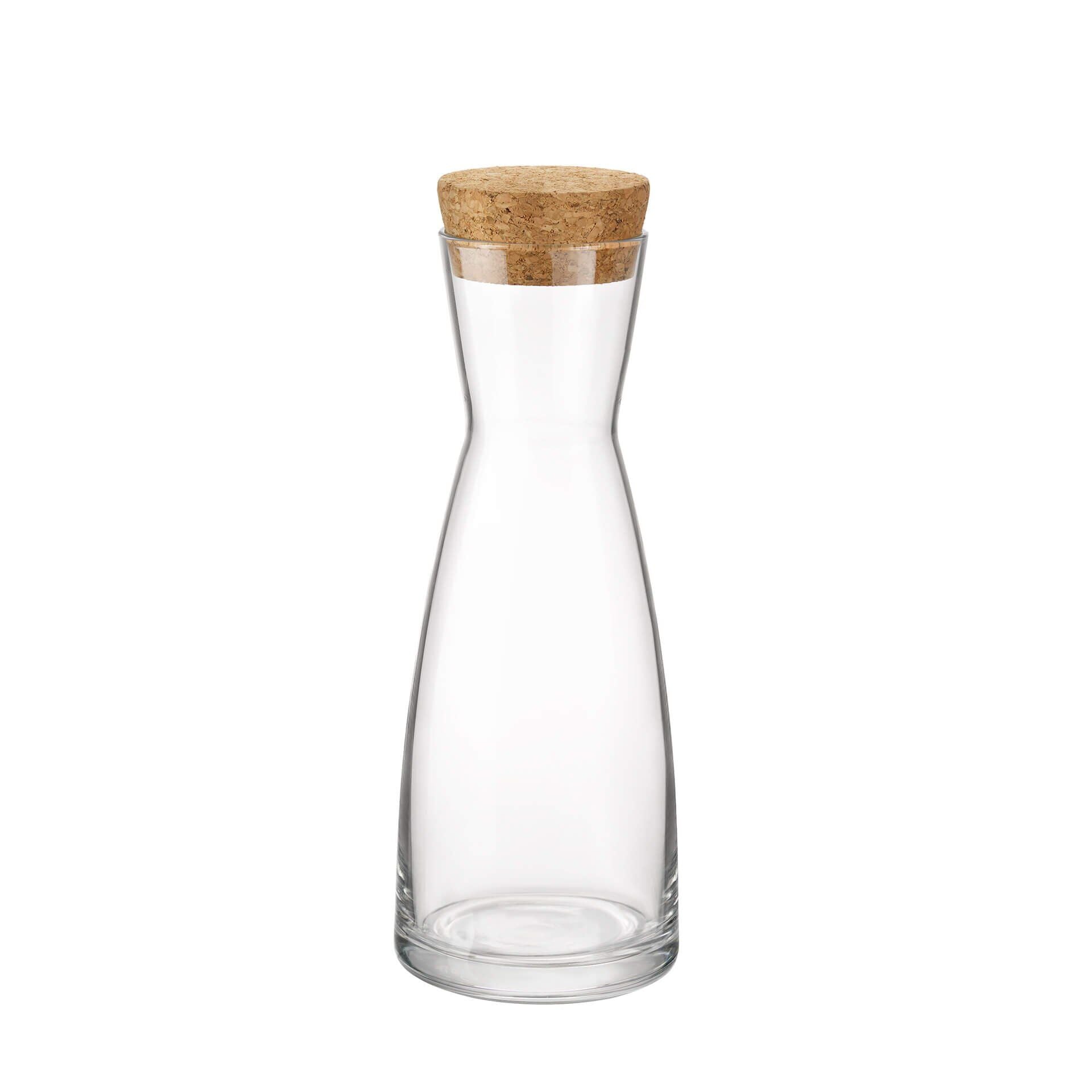 Karaffel med korklokk Ypsilon 500 ml krystallglass Bormioli Rocco forfra