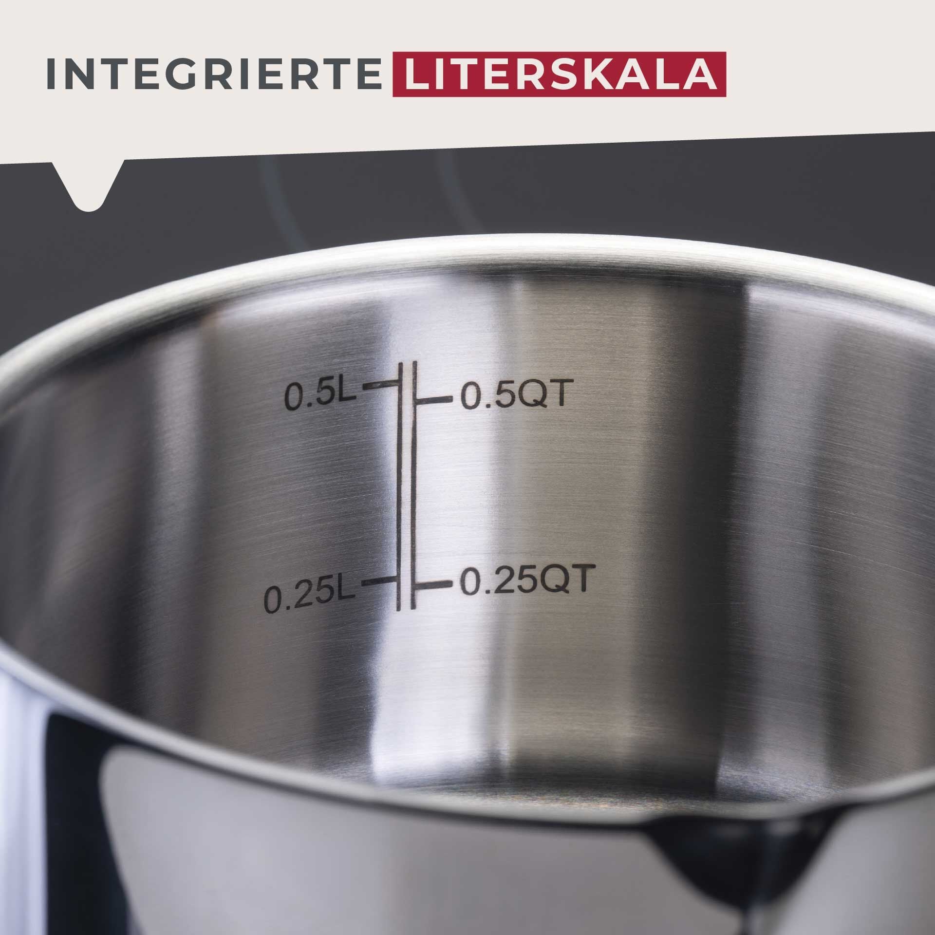 Kasserolle Essential Ø12 cm rustfritt stål blå - Fackelmann med lokk