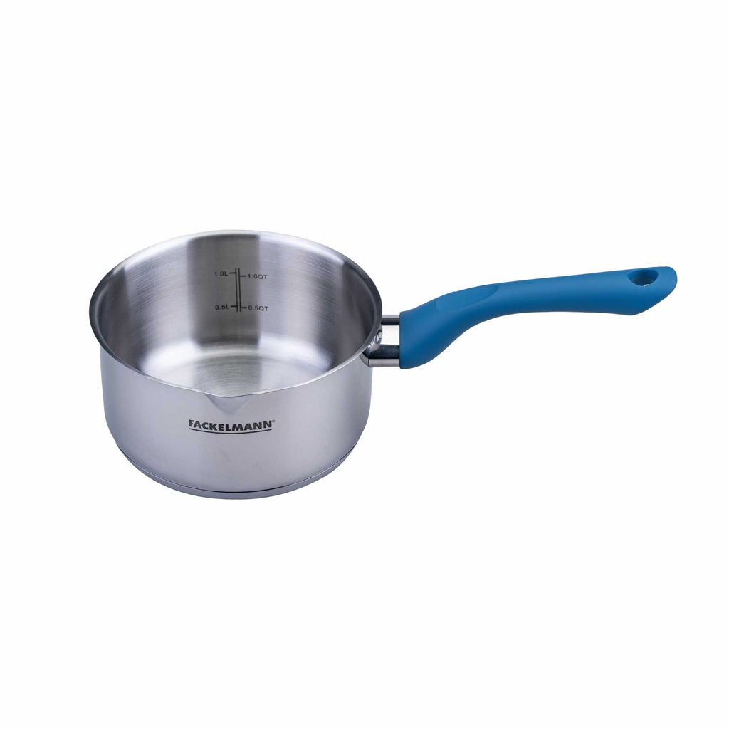 Kasserolle Essential Ø16 cm 1,5 L rustfritt stål blå forfra
