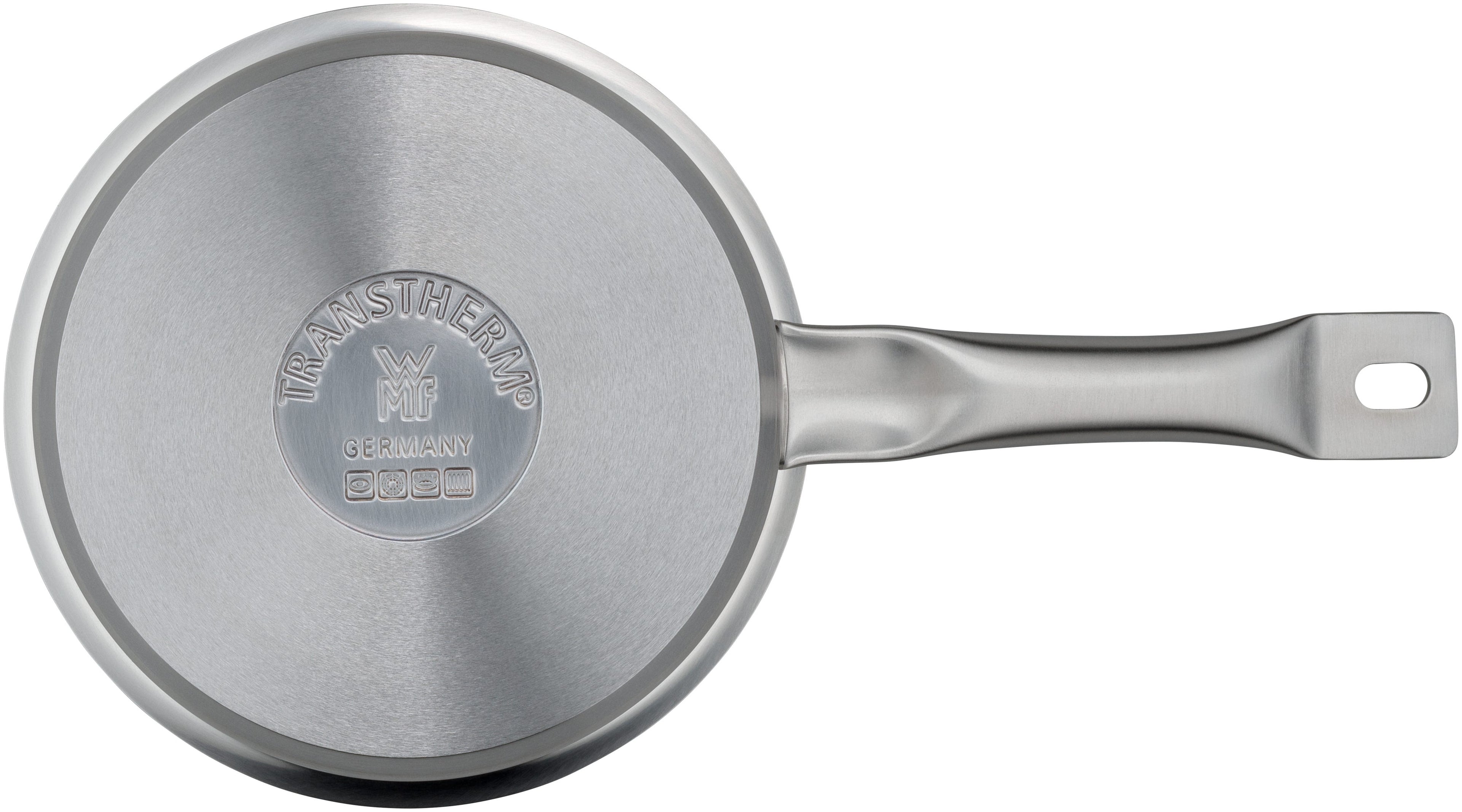 Kasserolle Gourmet Plus rustfritt stål 16 cm 1,4 L - WMF montert på kokeplate