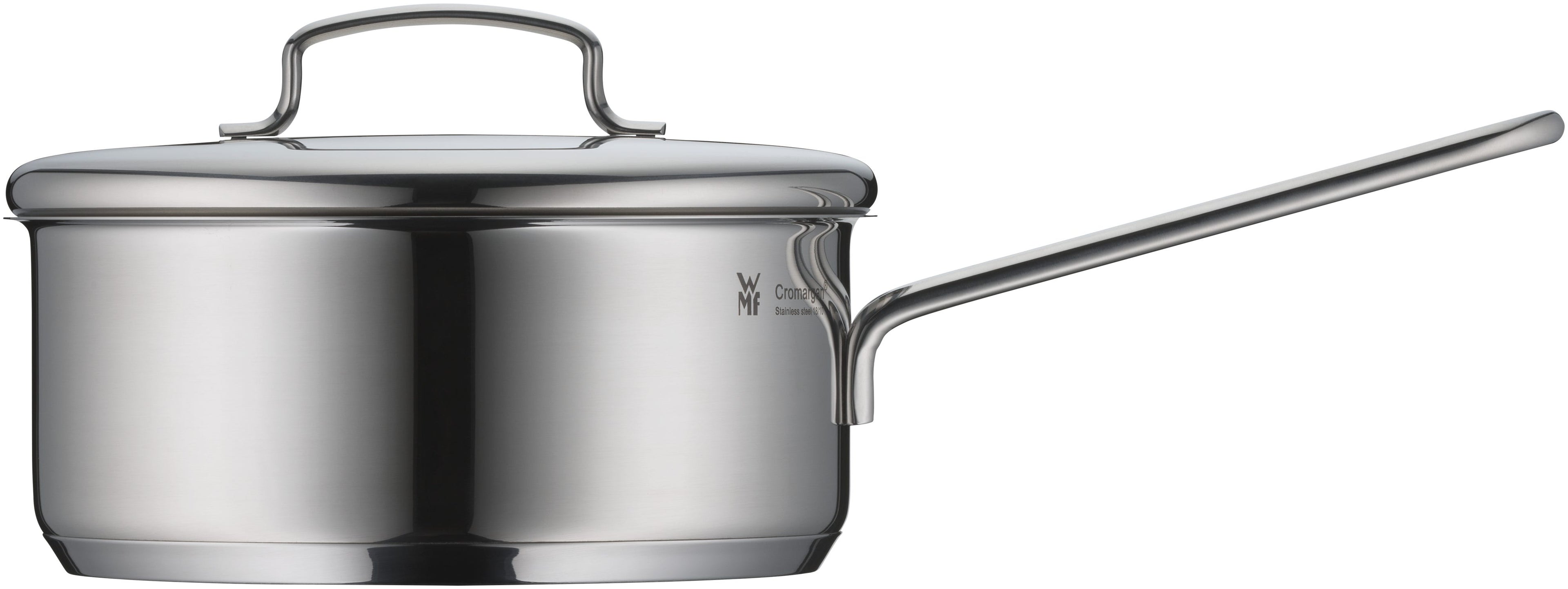 Nærbilde av håndtak på Kasserolle Mini med lokk rustfritt stål 16 cm 1,2 L induksjon