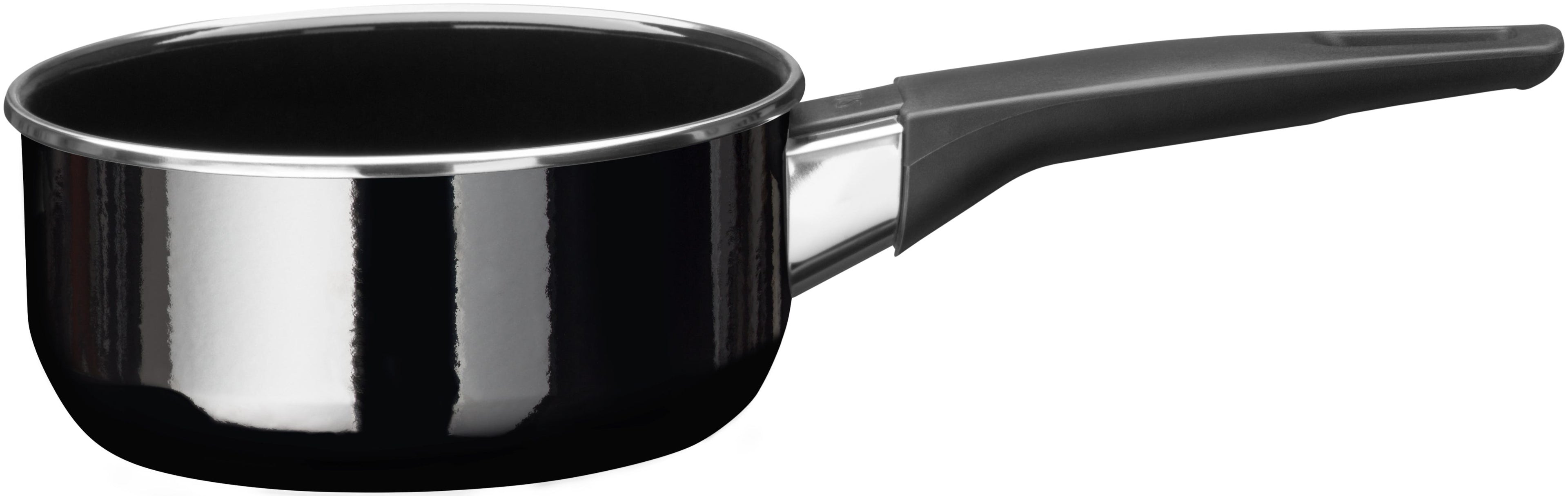 Kasserolle Modesto Silargan® 16 cm 1,3 L med glasslokk svart forfra