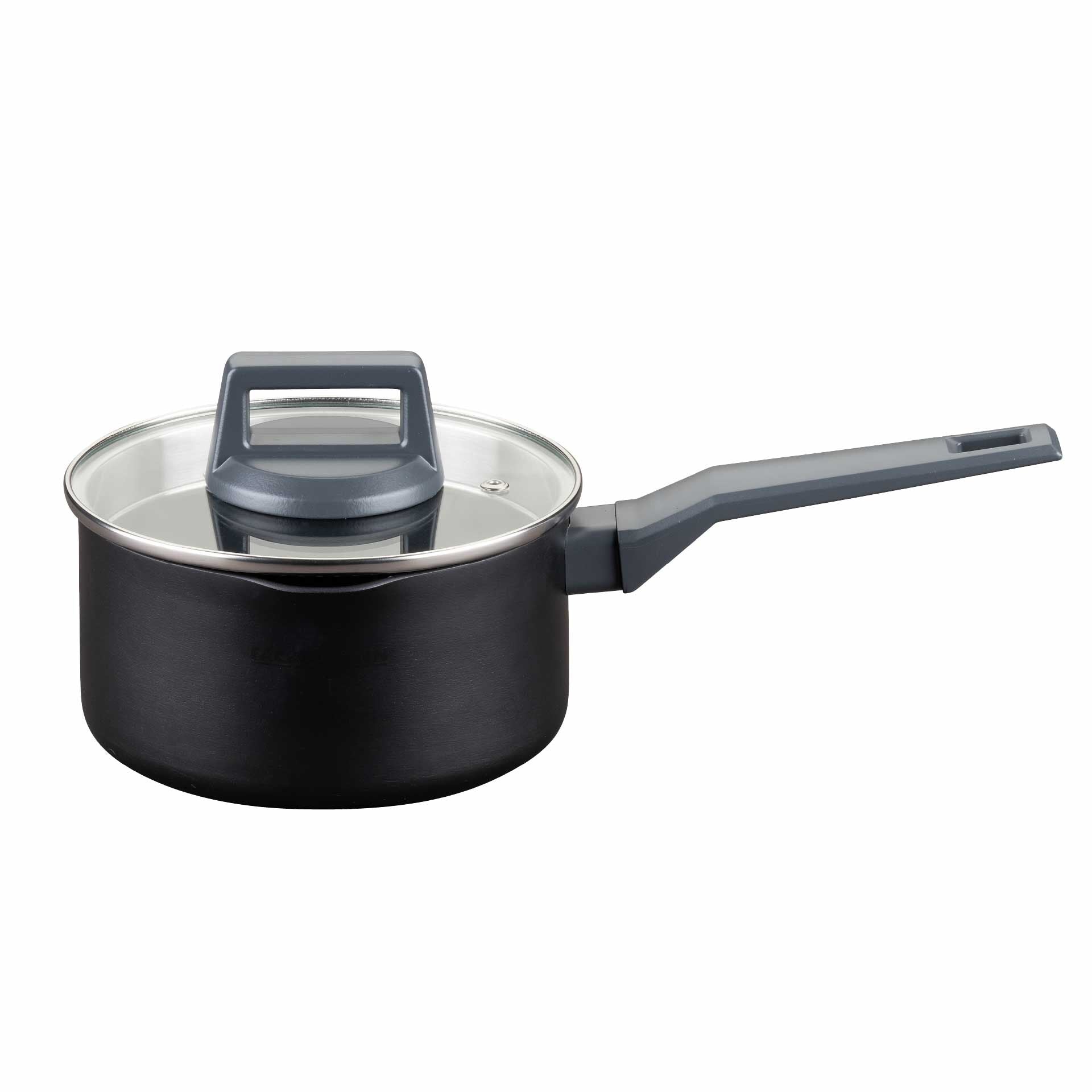 Kasserolle med skaft Ø16 cm non-stick keramikk aluminium fra Fackelmann forfra