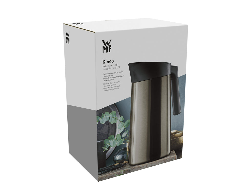 Kineo termokanne rustfritt stål 1,0 L grafitt med te og kaffe