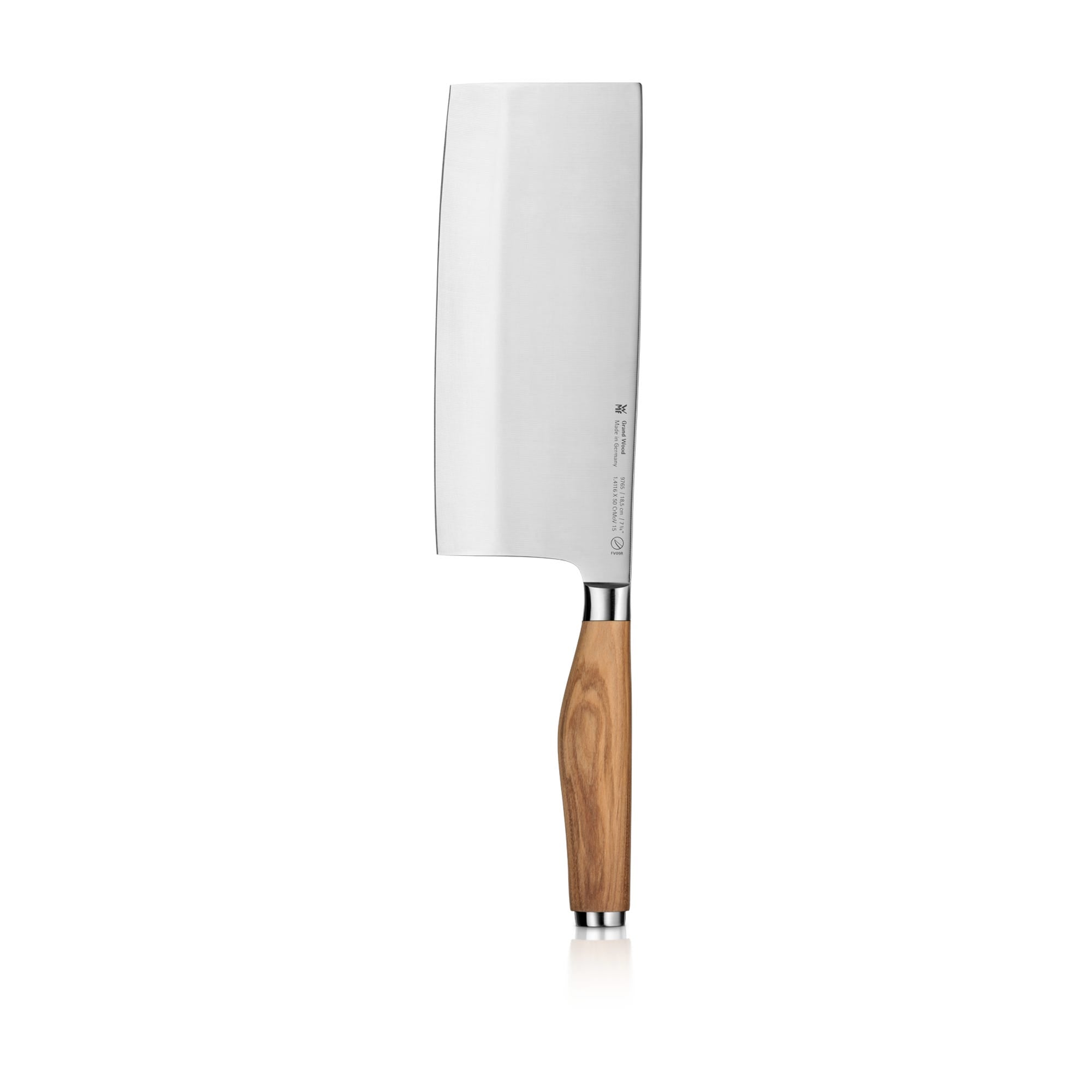 Kinesisk kokkekniv 18,5 cm oliventre Grand Wood WMF forfra