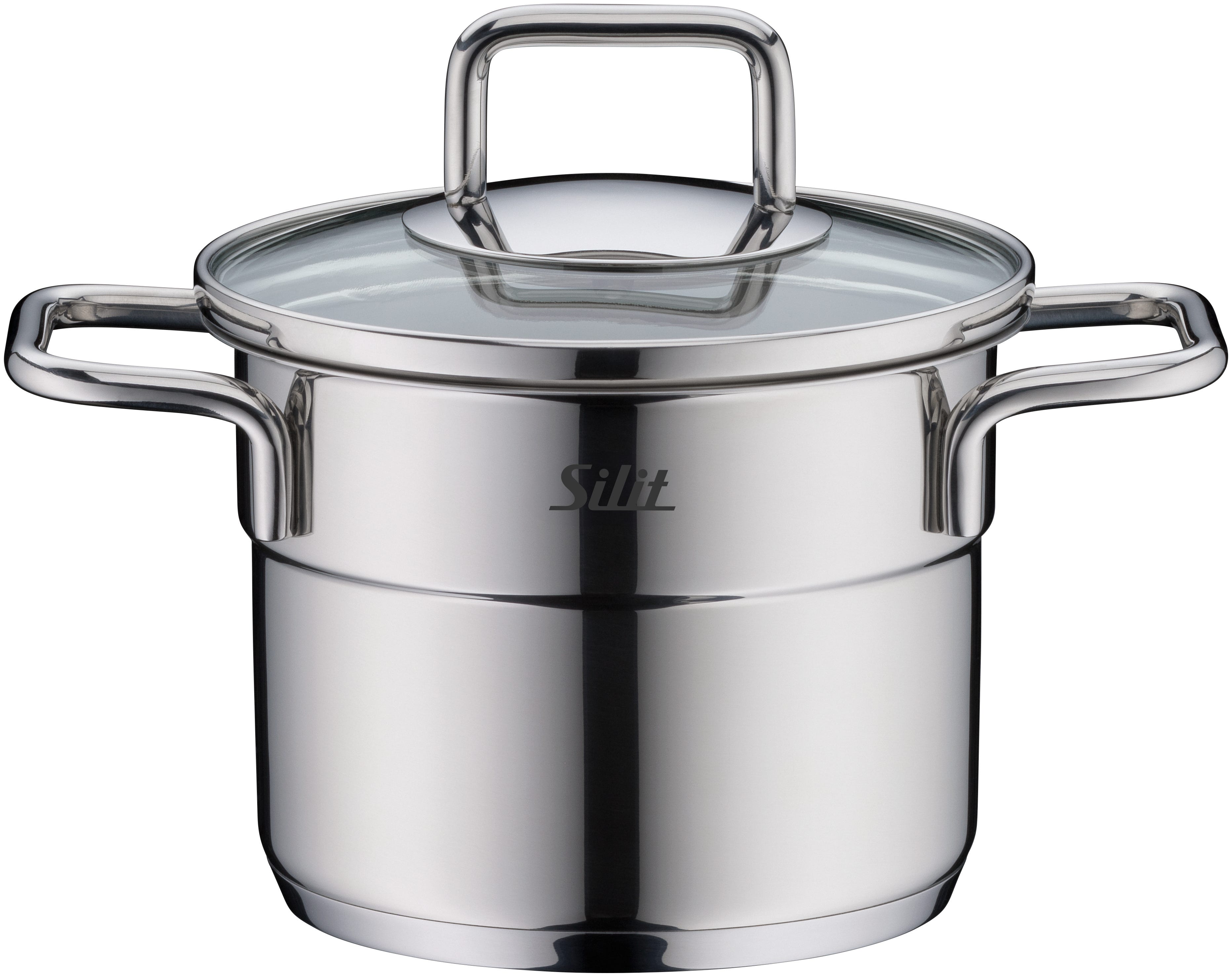 Kjele 12 cm rustfritt stål med glasslokk Extra Cook Mini bakside