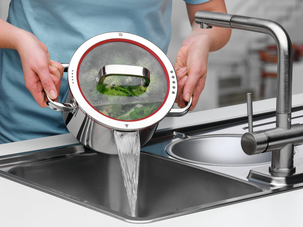 Glaslokk med silikonring på Kjele med lokk Function 4 rustfritt stål 16 cm 1,9 L - WMF