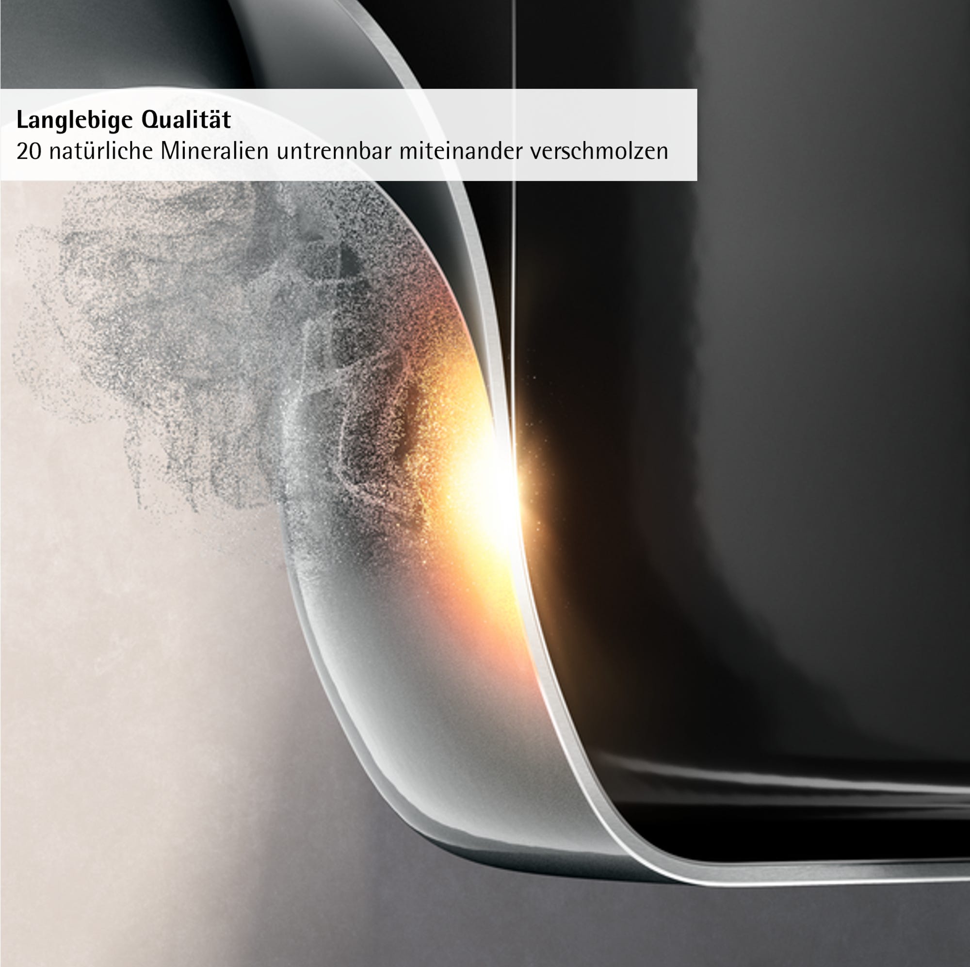 Detalj av håndtak på Kjele Fusiontec Mineral Pro 20 cm med lokk 3,7 L platinum