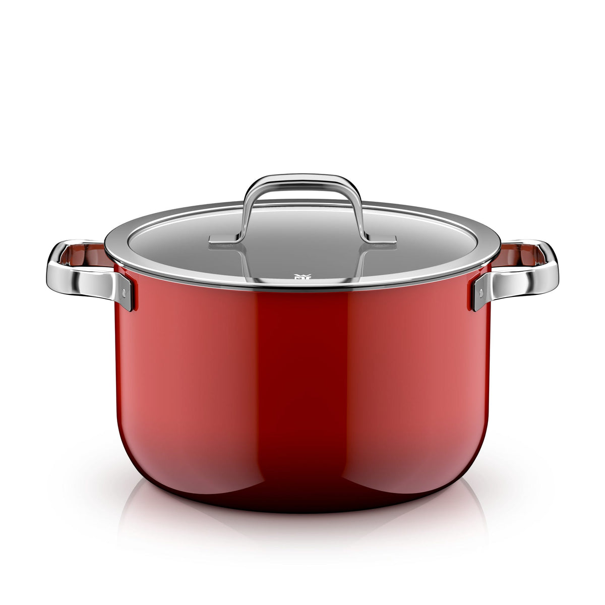 Kjele med lokk Fusiontec Mineral Pro 24 cm passion red 6,4 L - WMF forfra