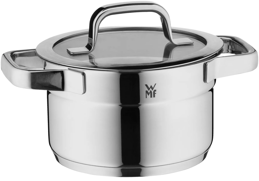 Kjele med lokk 16,5 cm rustfritt stål 2 L Compact Cuisine fra WMF forfra