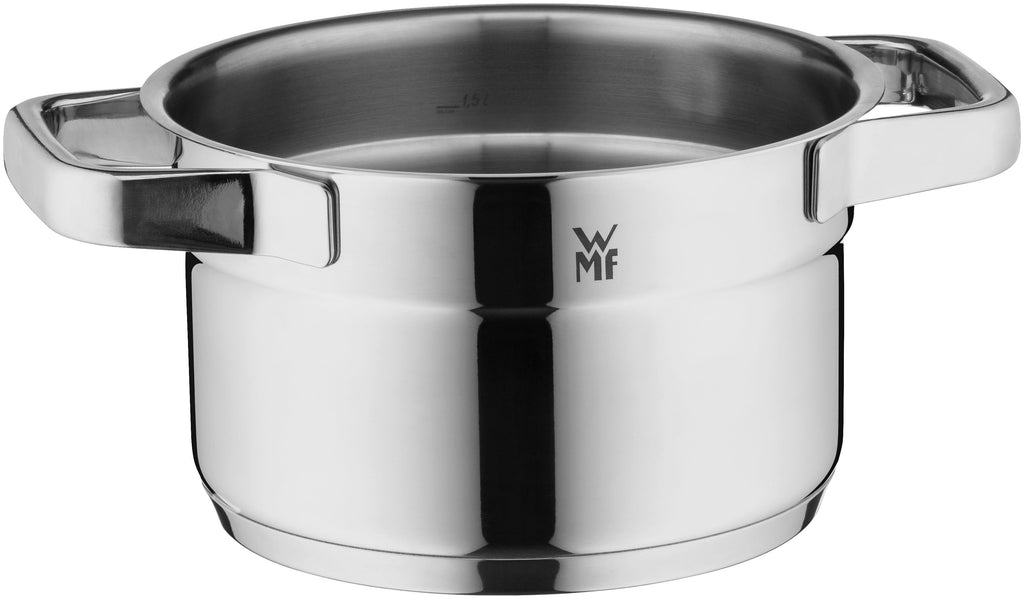 Nærbilde av glasslokket til Kjele med lokk 16,5 cm rustfritt stål 2 L Compact Cuisine WMF