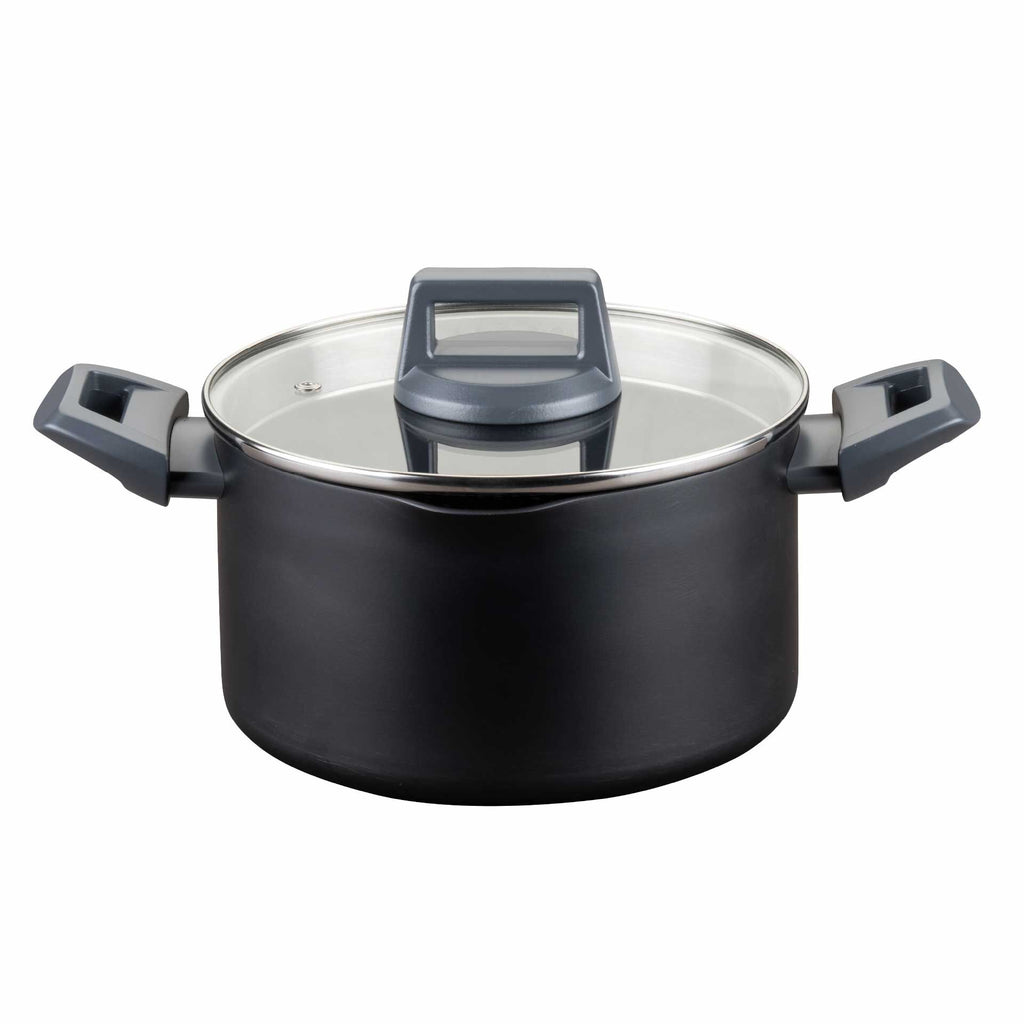 Kjele med lokk Ø20 cm non-stick keramikk resirkulert aluminium - Fackelmann forfra