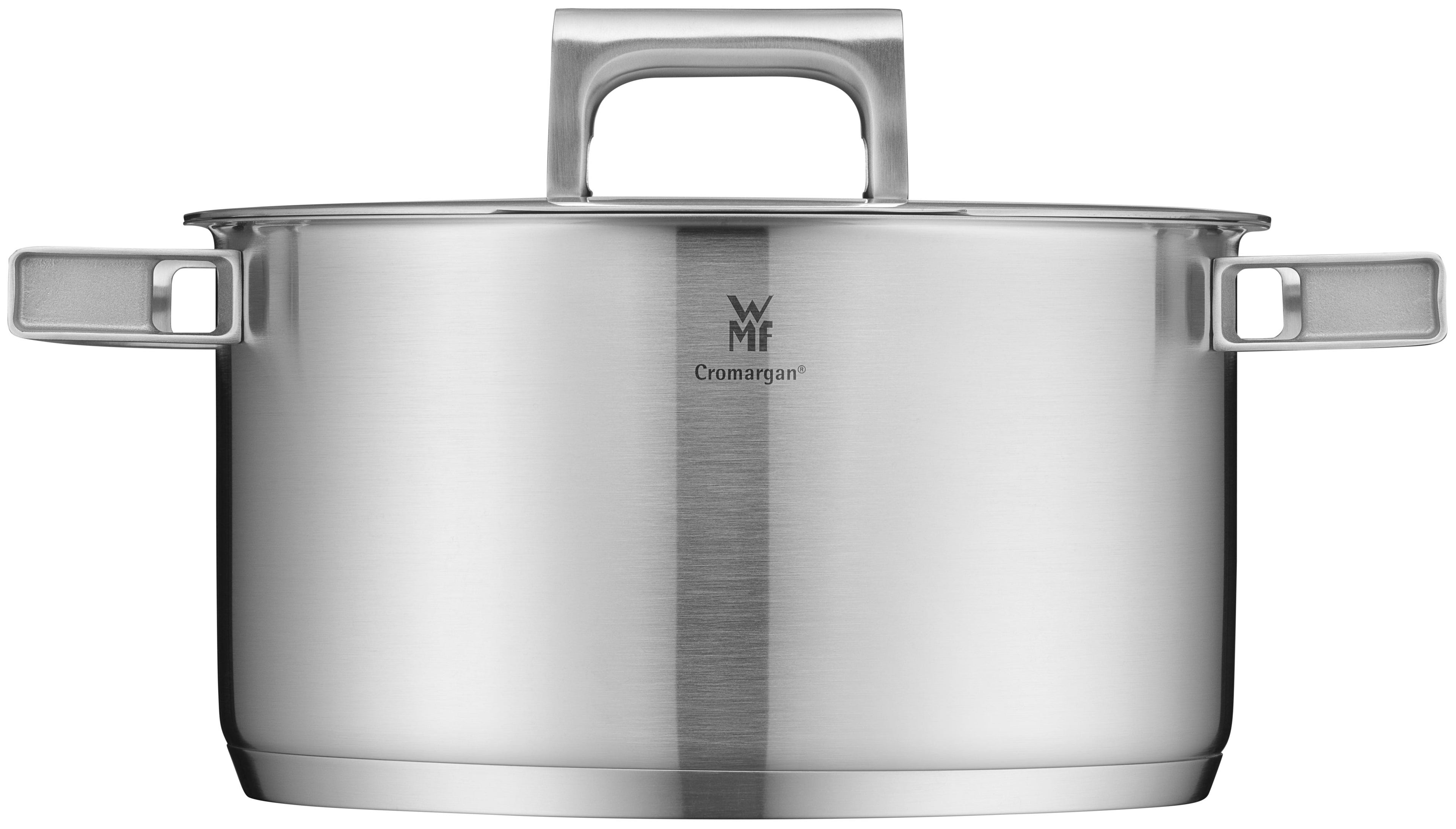 Kjele med lokk 24 cm rustfritt stål Ultimate Cool+ 5,7 L - WMF hellekant detalj