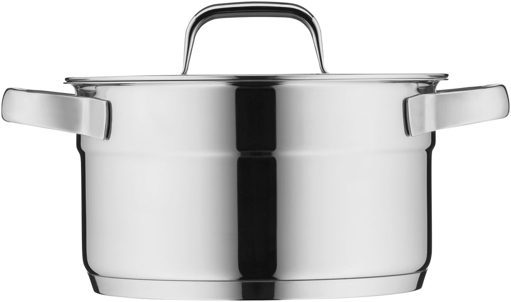 Kjele med lokk Compact Cuisine rustfritt stål 20 cm med lokk montert
