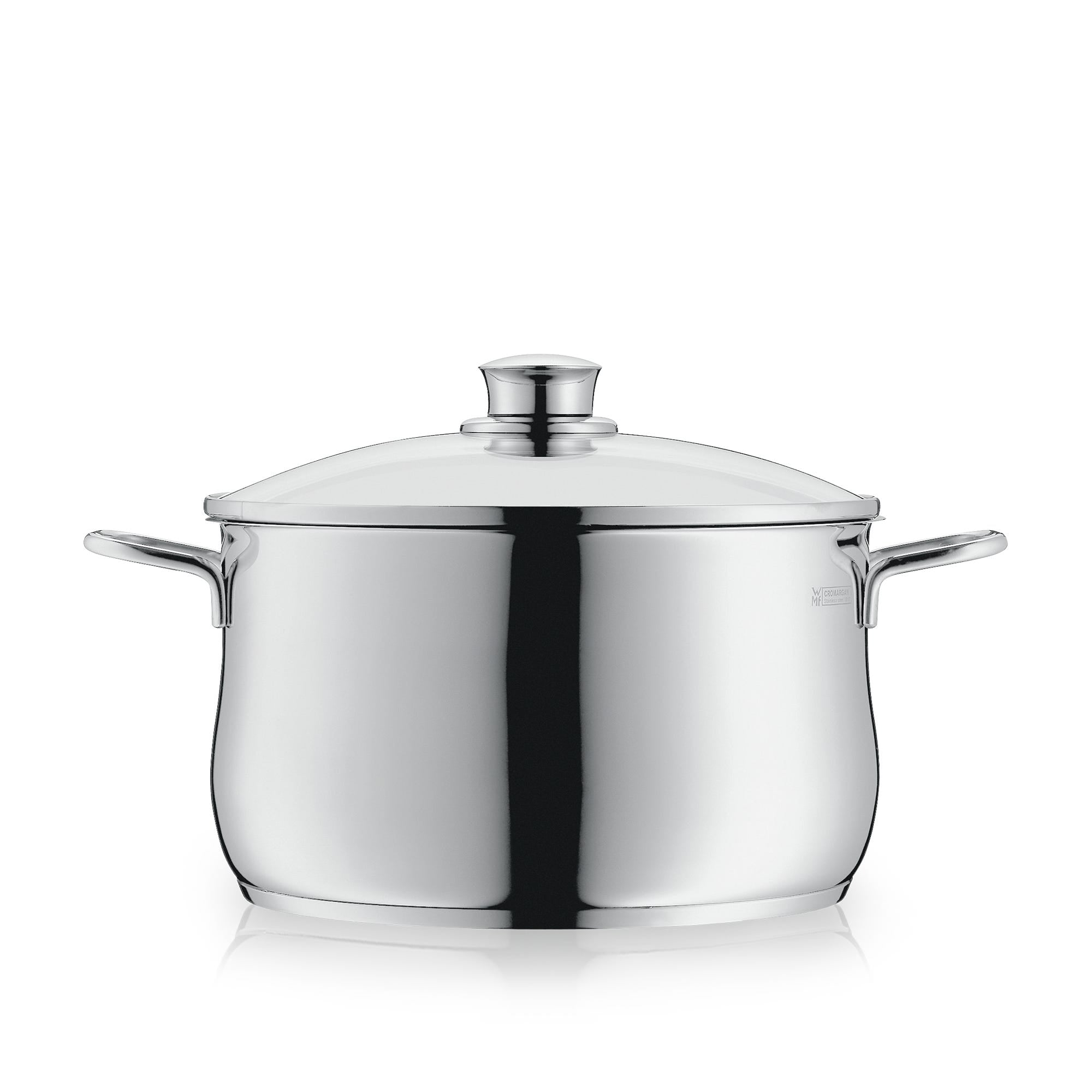 Kjele med lokk Diadem Plus rustfritt stål 24 cm 6,5 L forfra